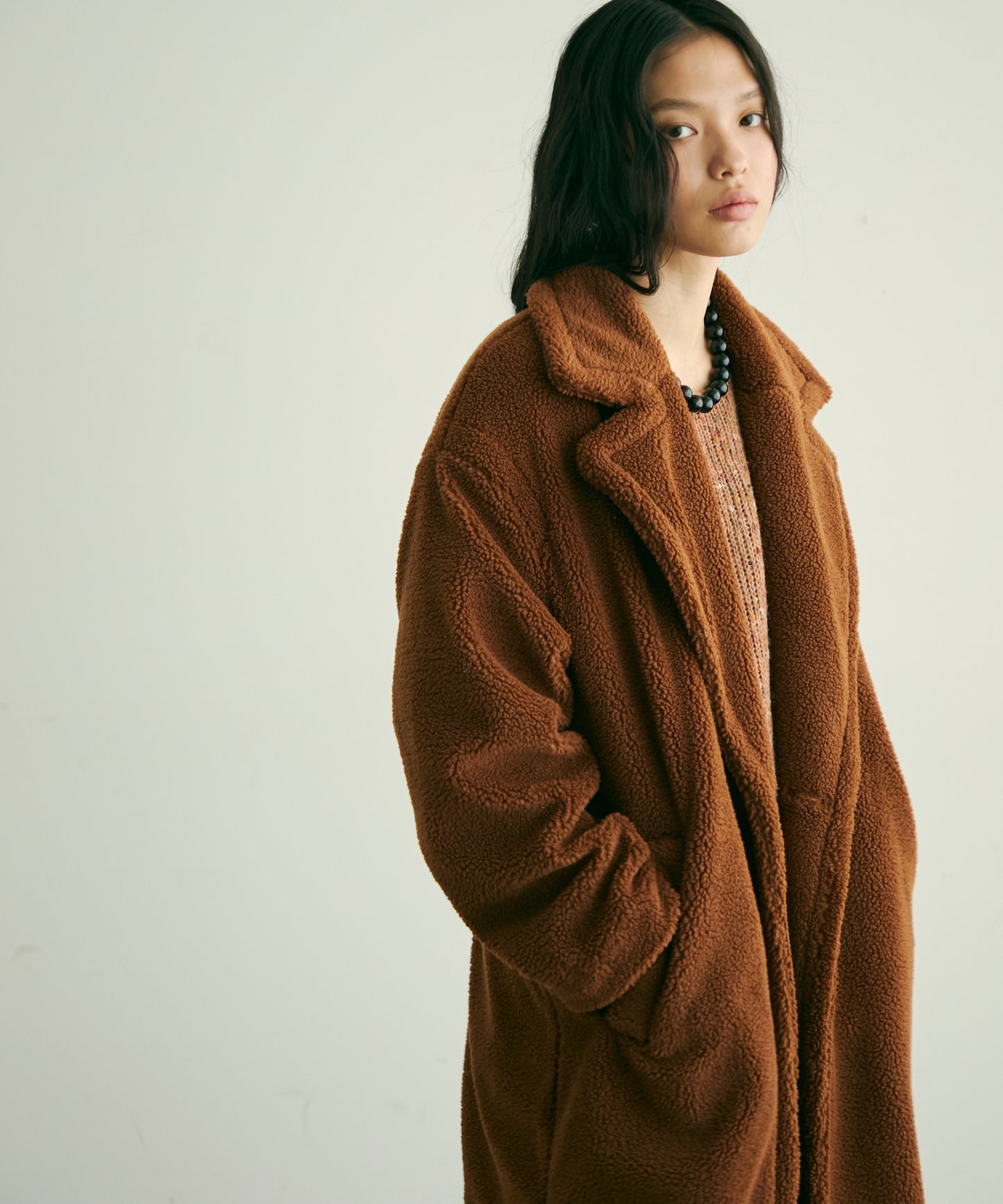 ボアダブルロングコート