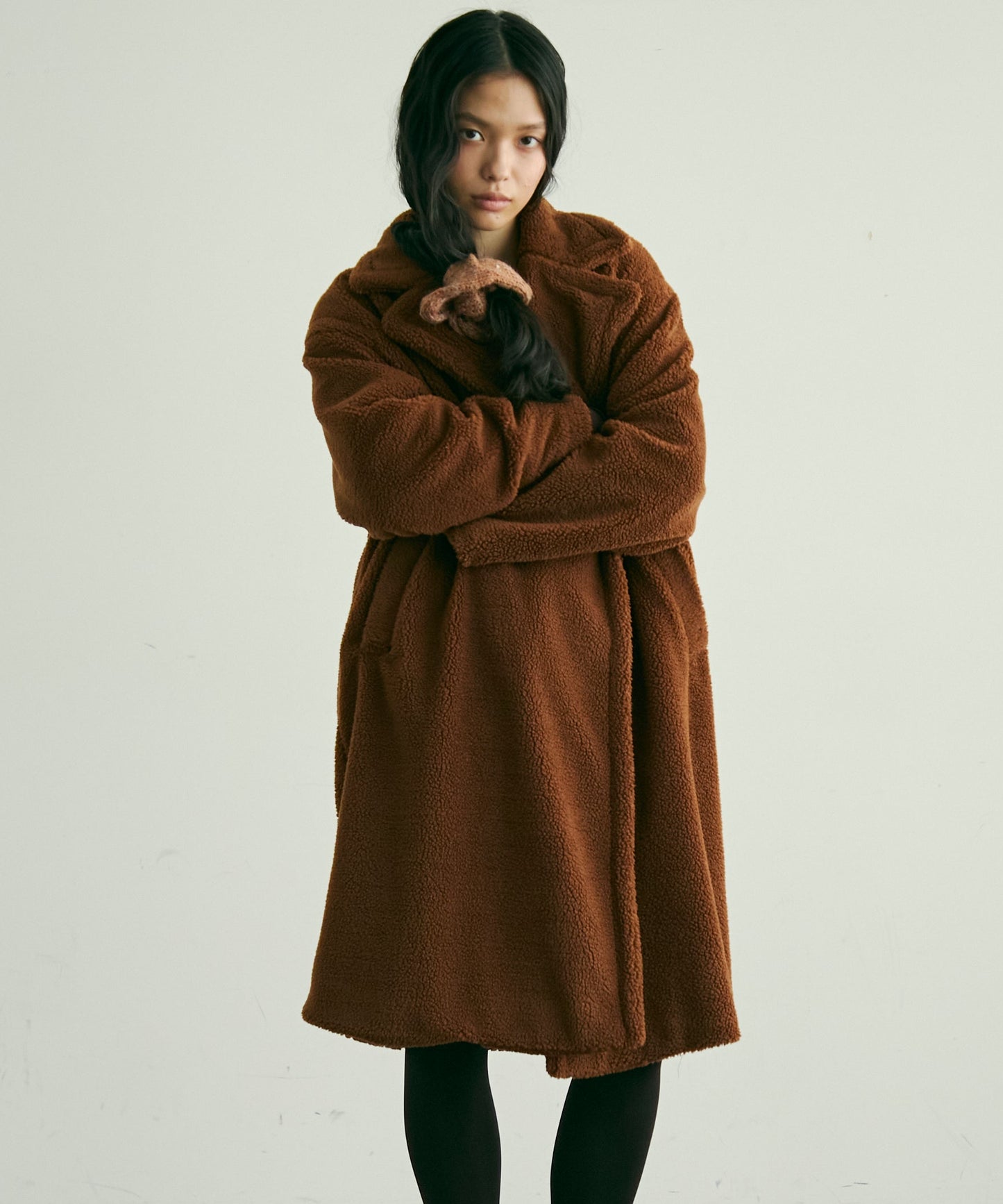 ボアダブルロングコート