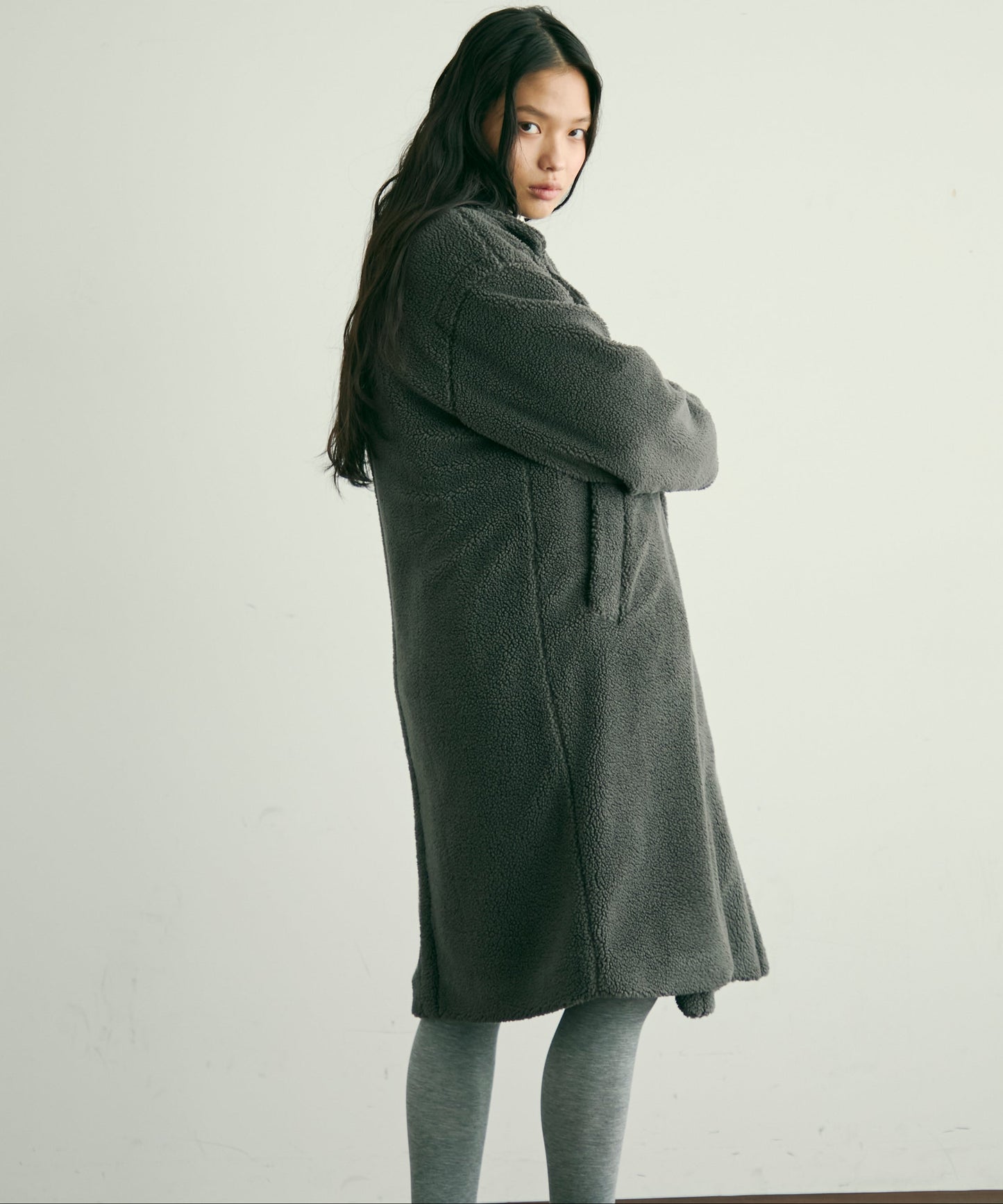 ボアダブルロングコート