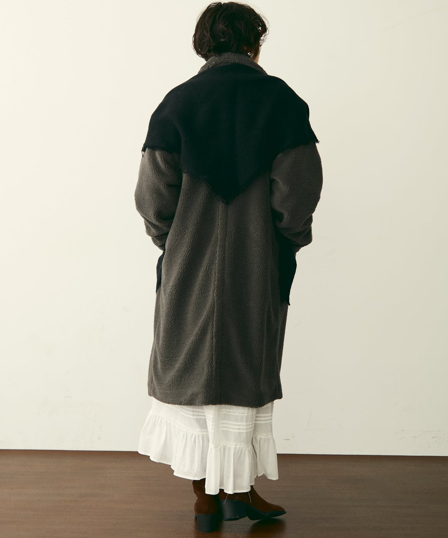 ボアダブルロングコート
