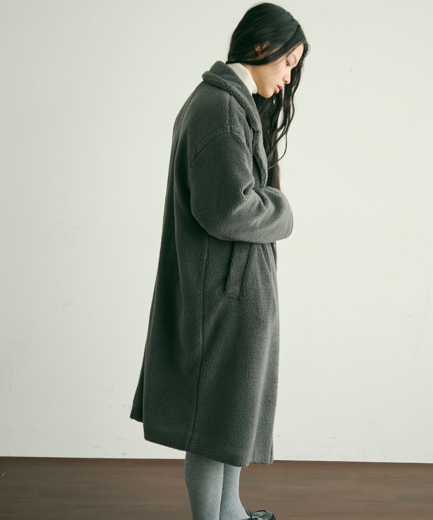 ボアダブルロングコート