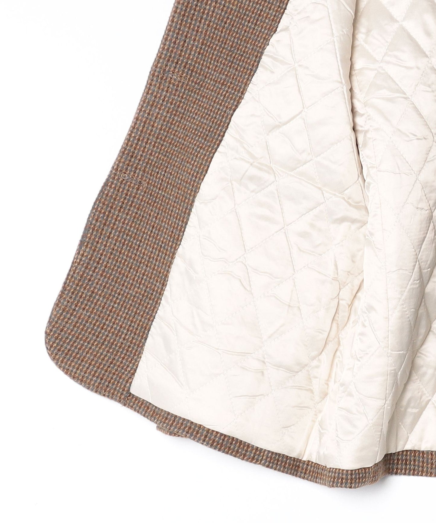 裏キルティングガンクラブチェックテーラージャケット