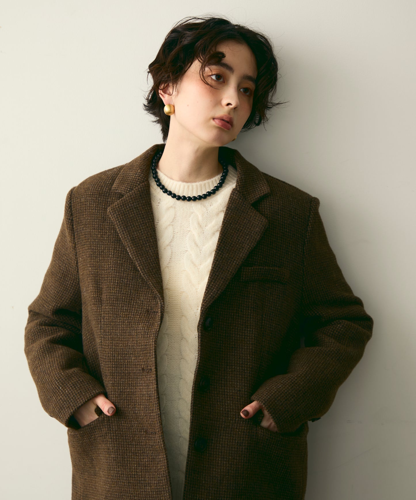 裏キルティングガンクラブチェックテーラージャケット