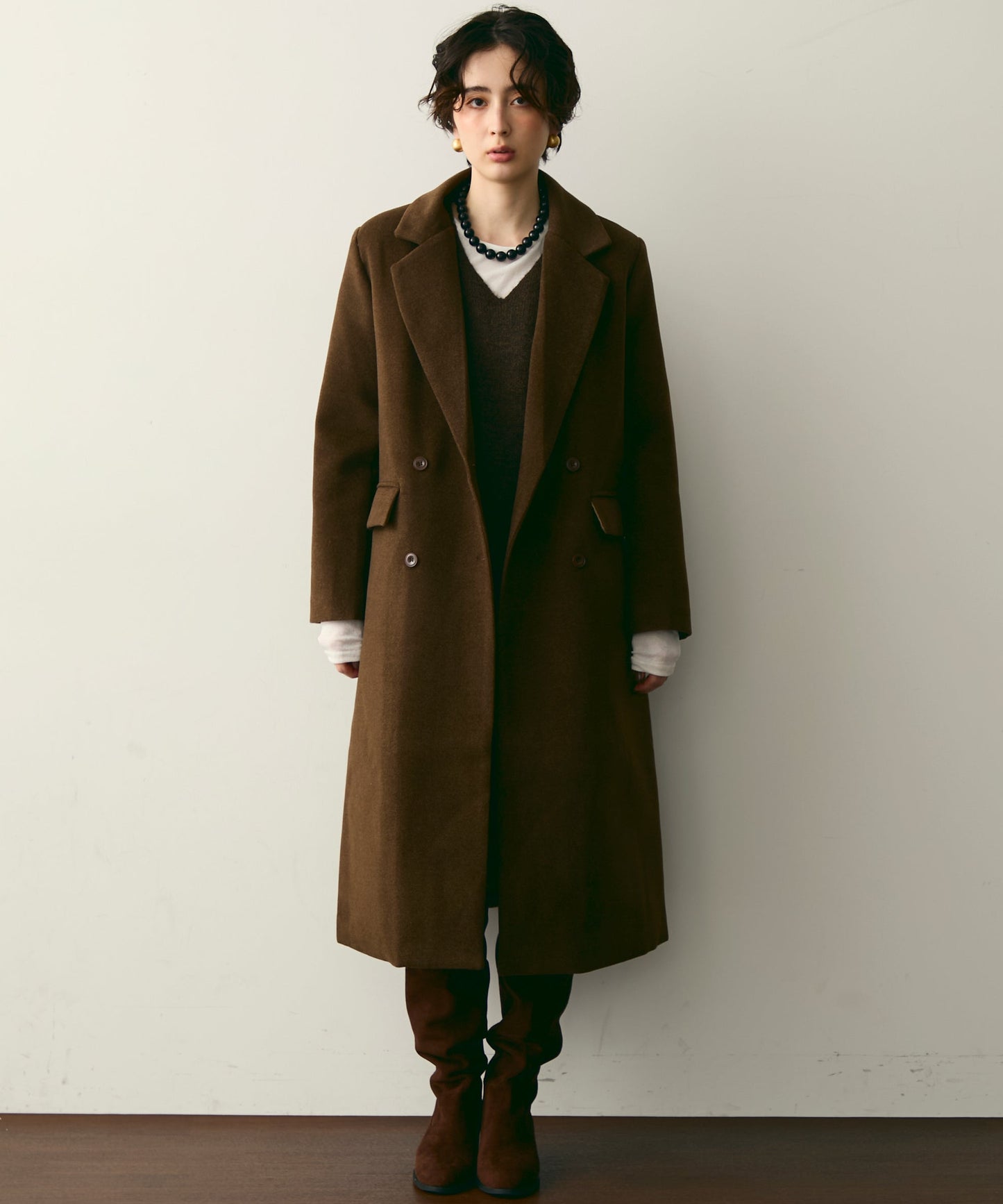 裏キルティングチェスターコート