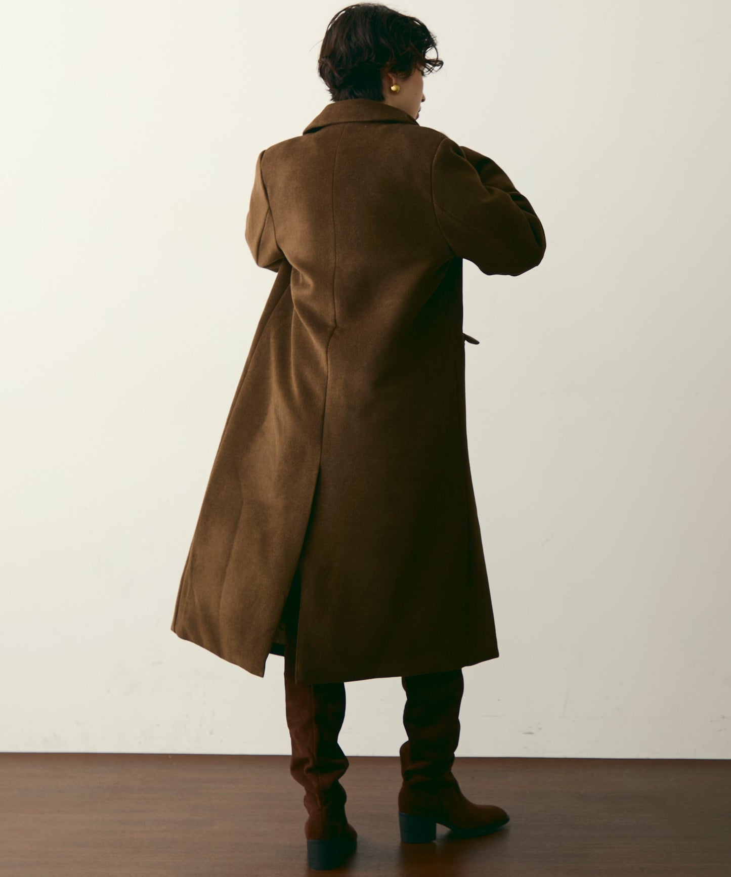 裏キルティングチェスターコート