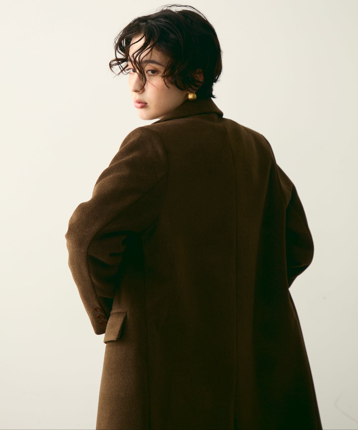 裏キルティングチェスターコート