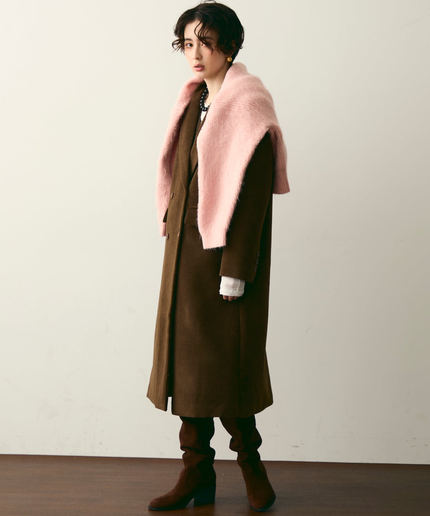 裏キルティングチェスターコート