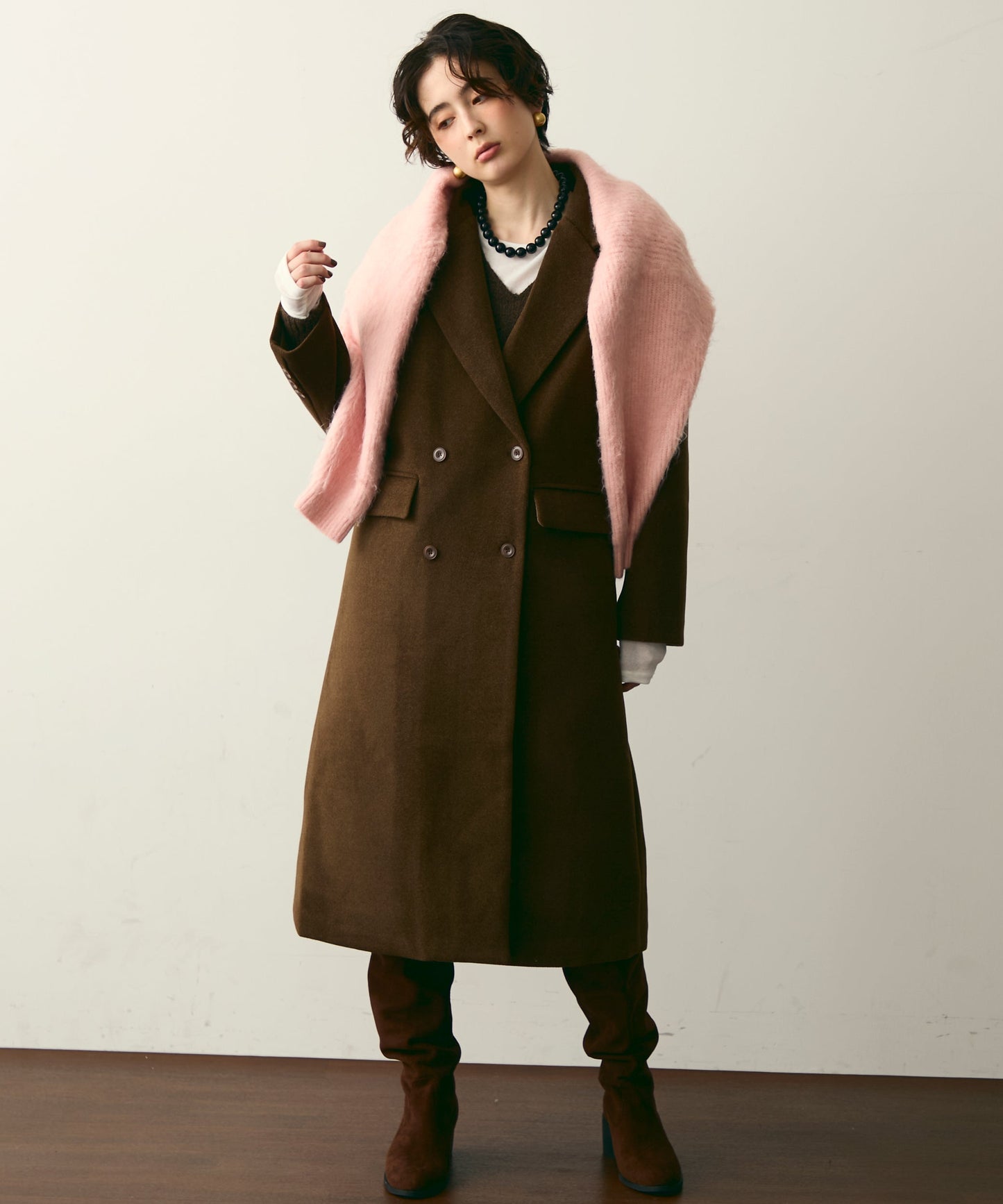 裏キルティングチェスターコート