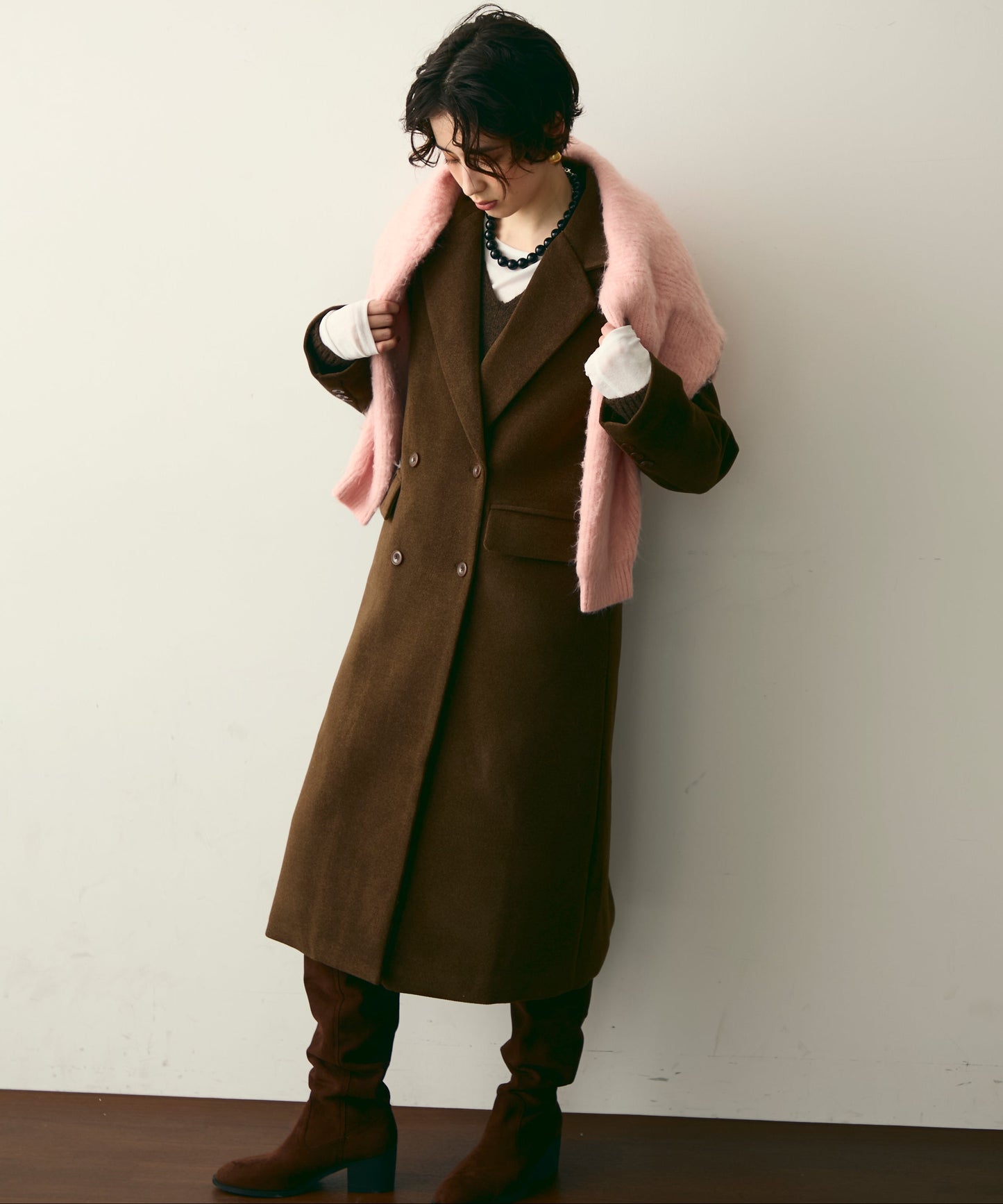 裏キルティングチェスターコート