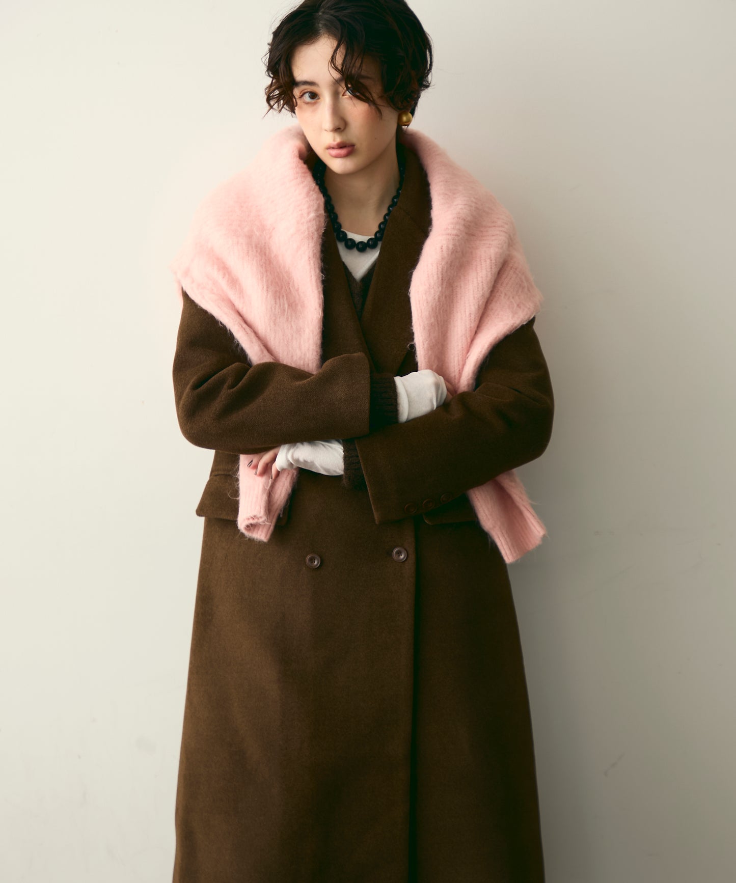 裏キルティングチェスターコート