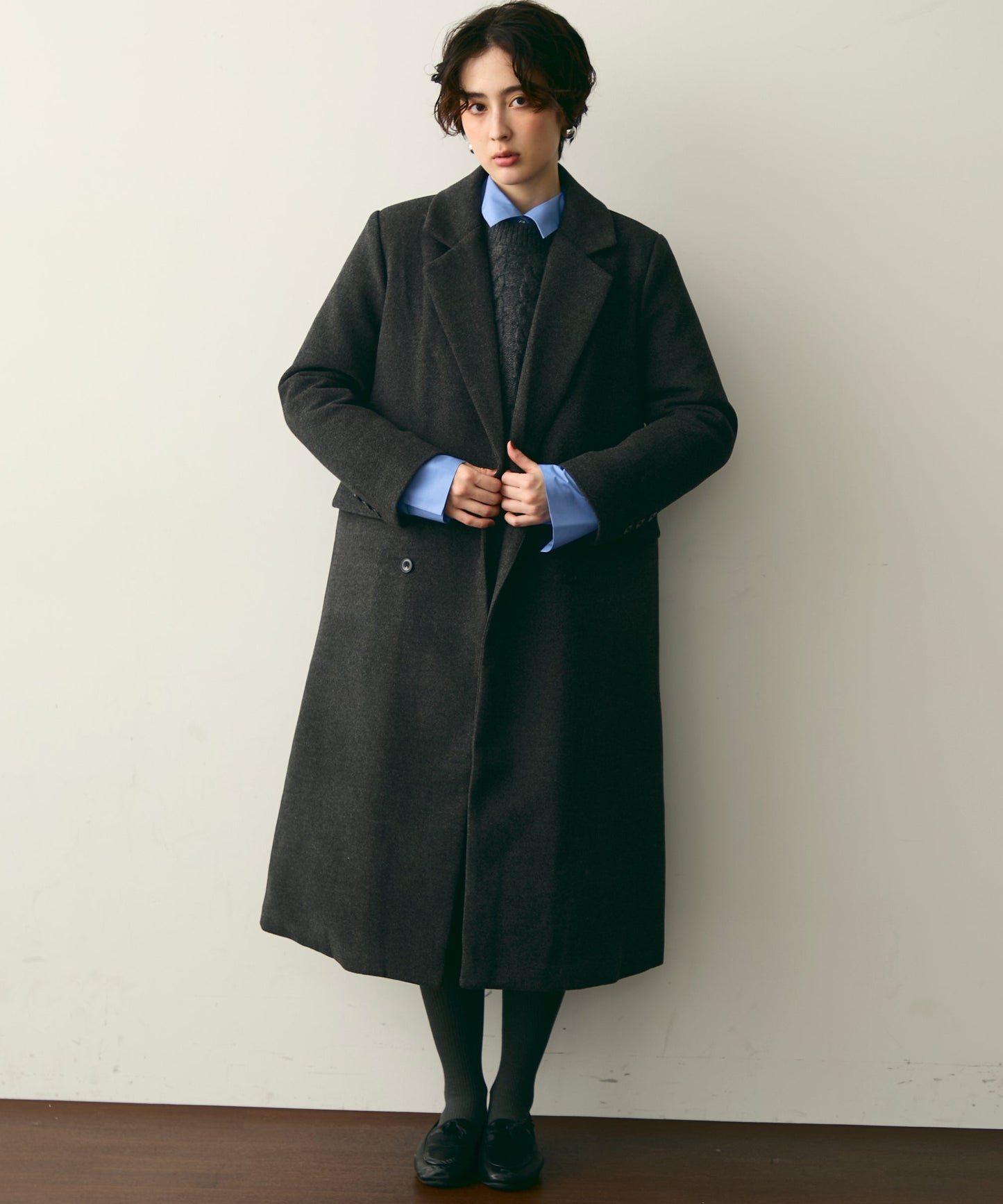 裏キルティングチェスターコート