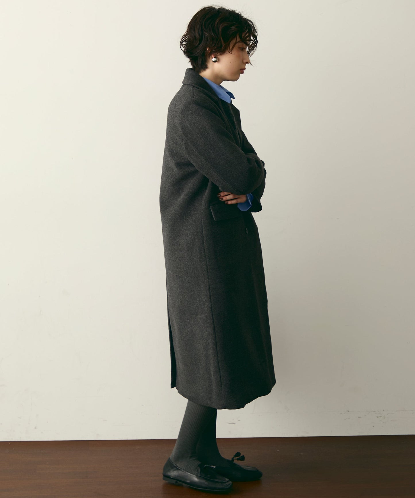 裏キルティングチェスターコート