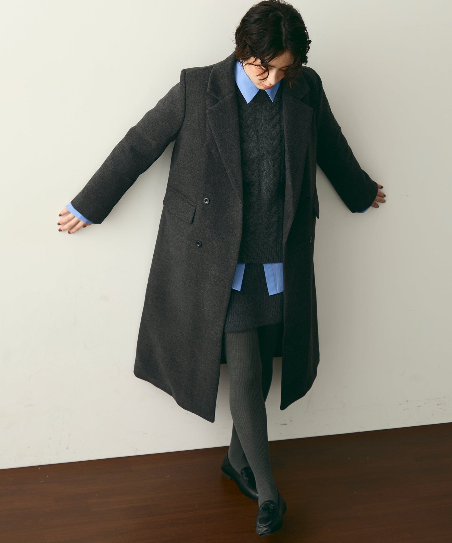 裏キルティングチェスターコート