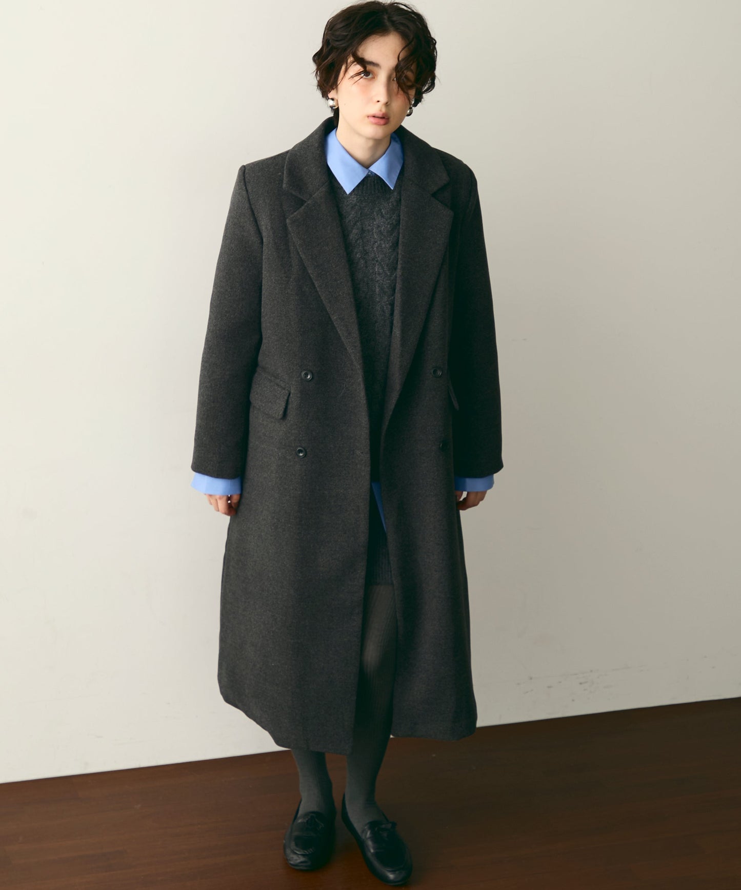 裏キルティングチェスターコート