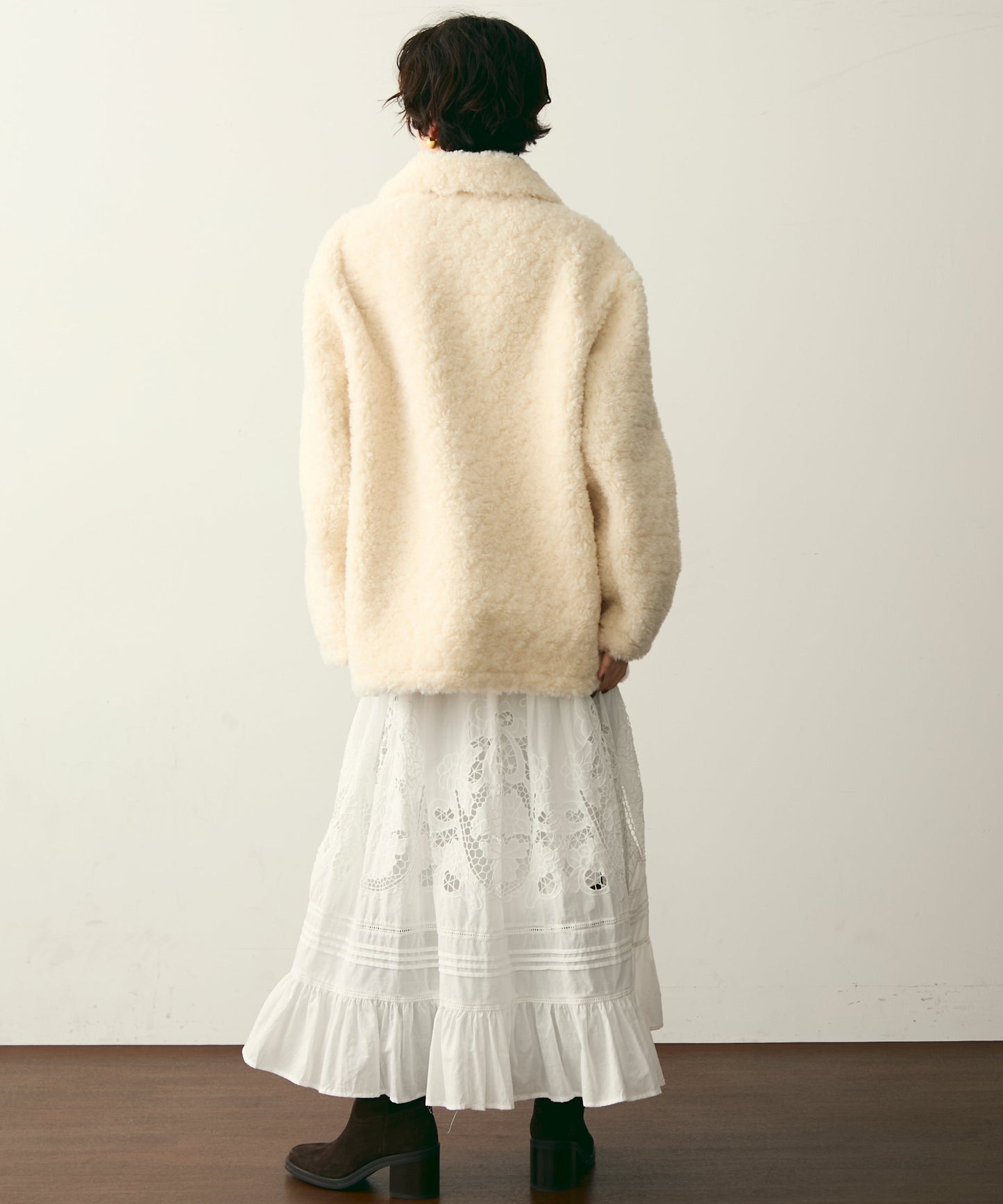 プードルボアステンカラーコート