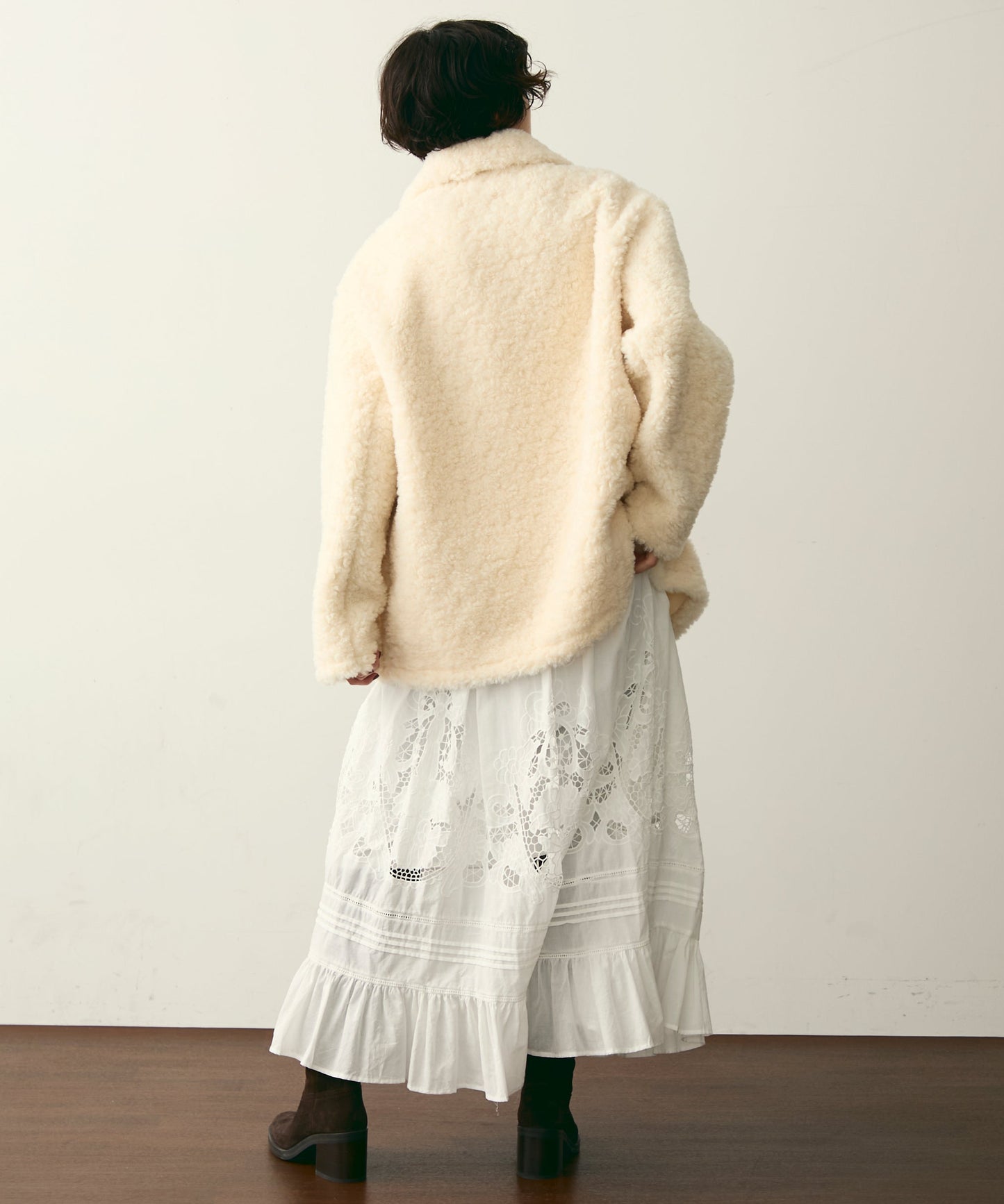 プードルボアステンカラーコート