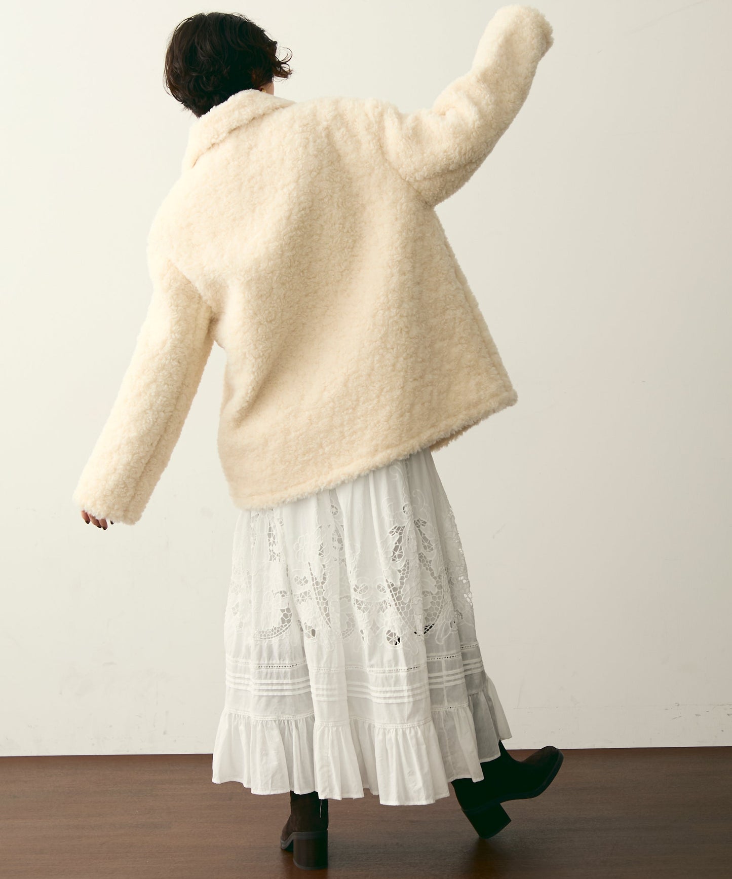 プードルボアステンカラーコート