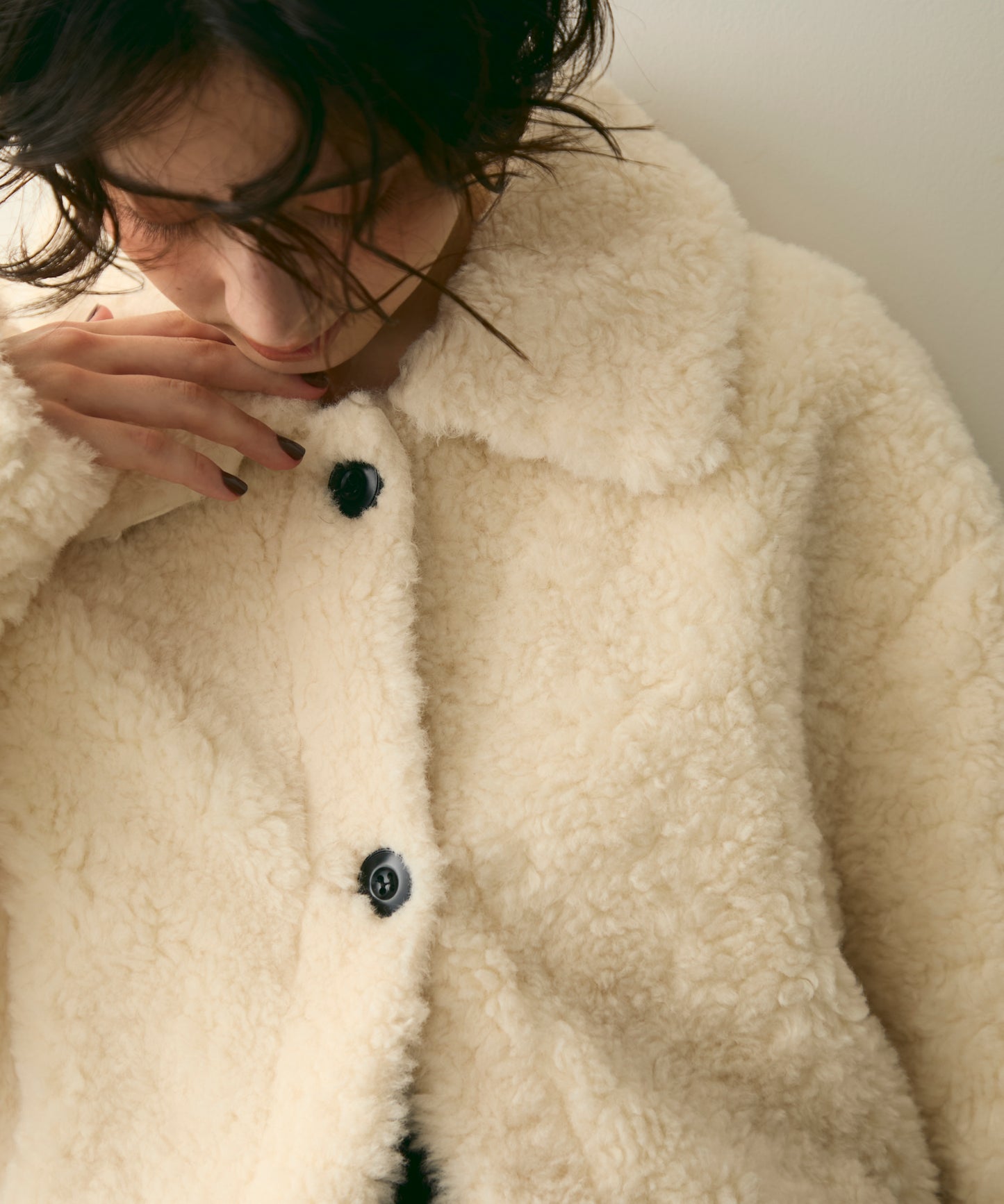 プードルボアステンカラーコート