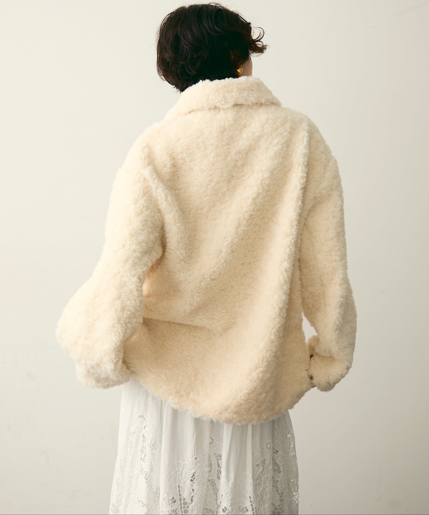 プードルボアステンカラーコート