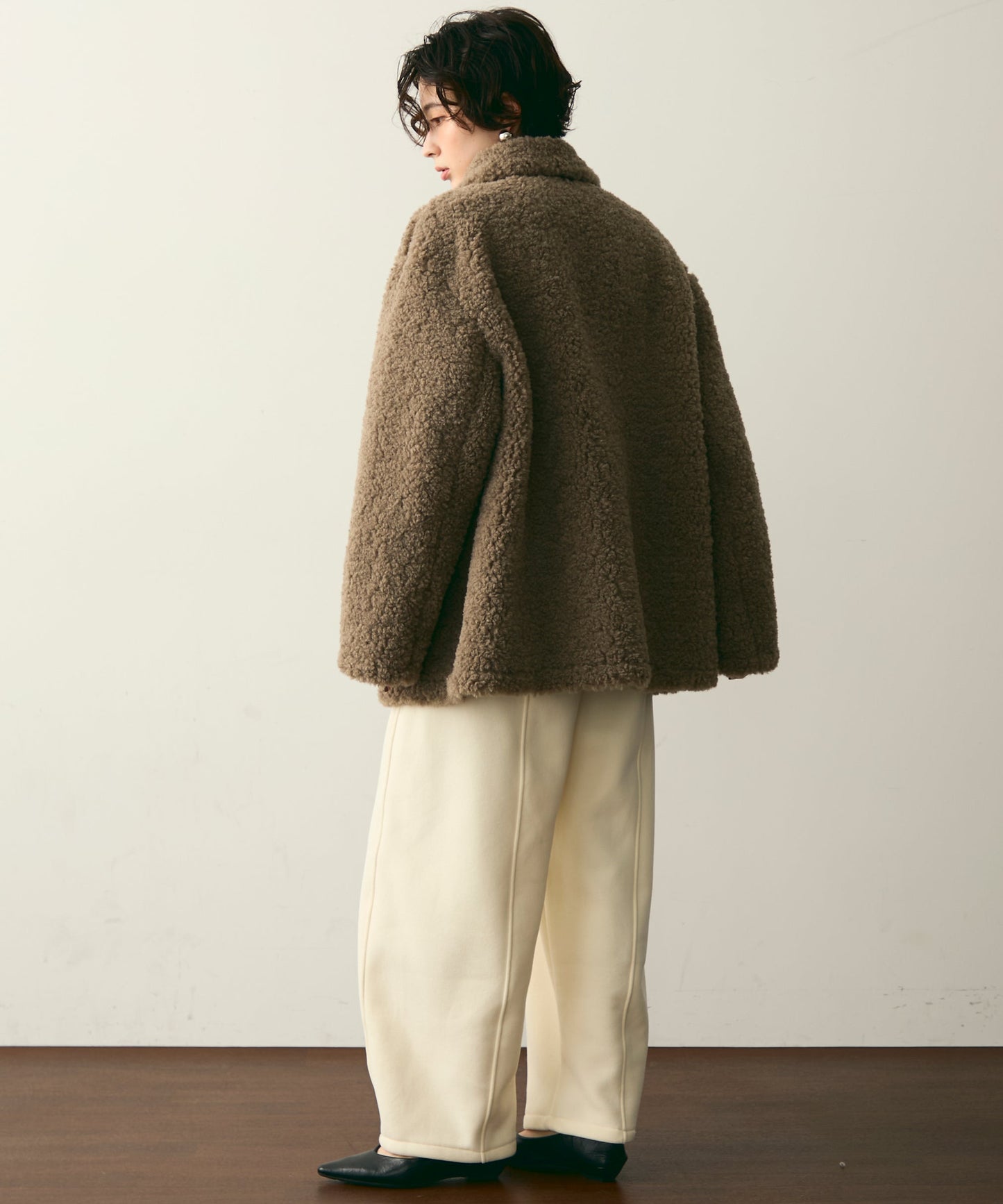 プードルボアステンカラーコート