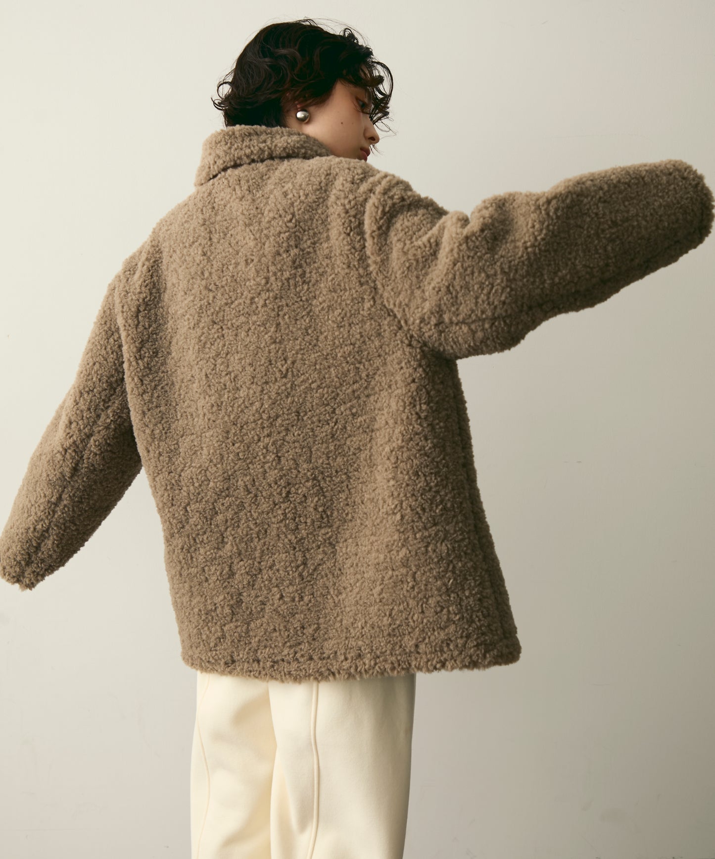 プードルボアステンカラーコート