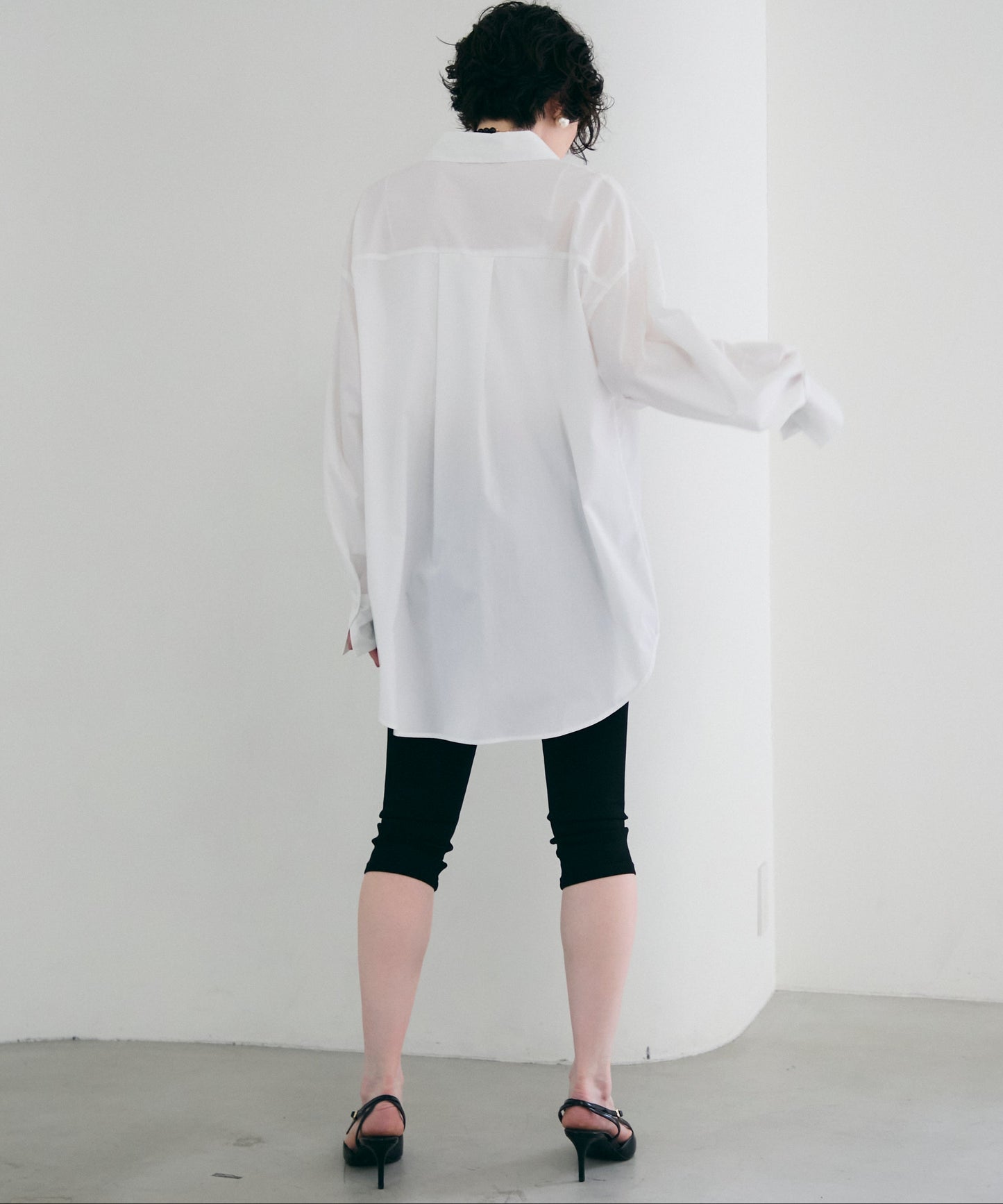 2wayベーシックルーズシャツ