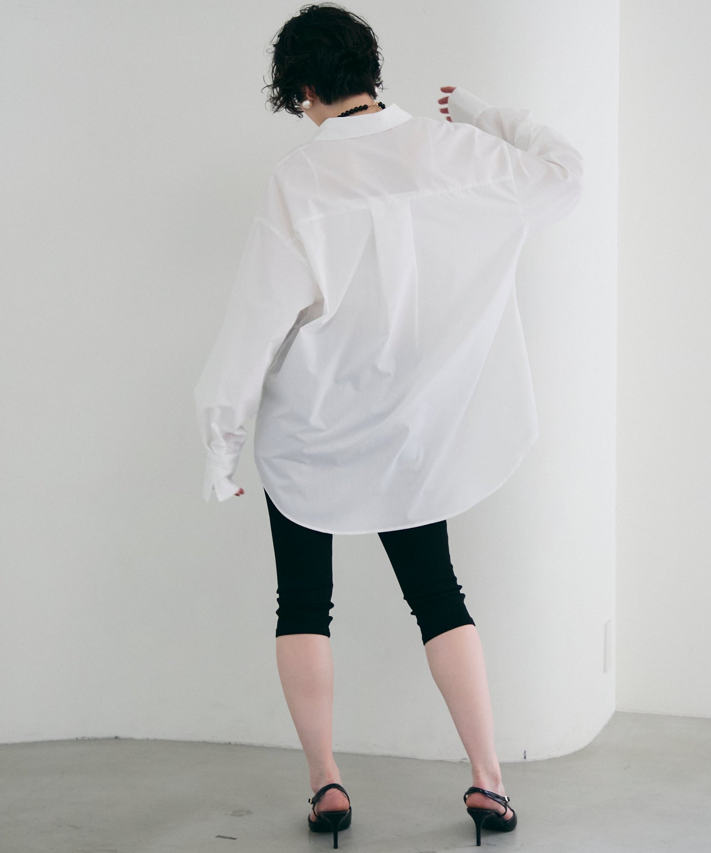 2wayベーシックルーズシャツ