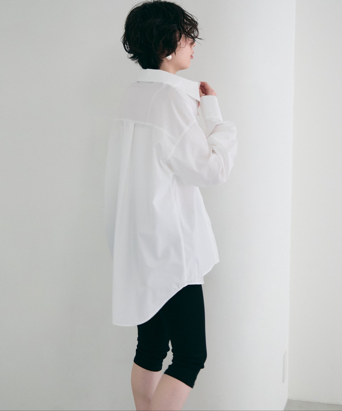 2wayベーシックルーズシャツ