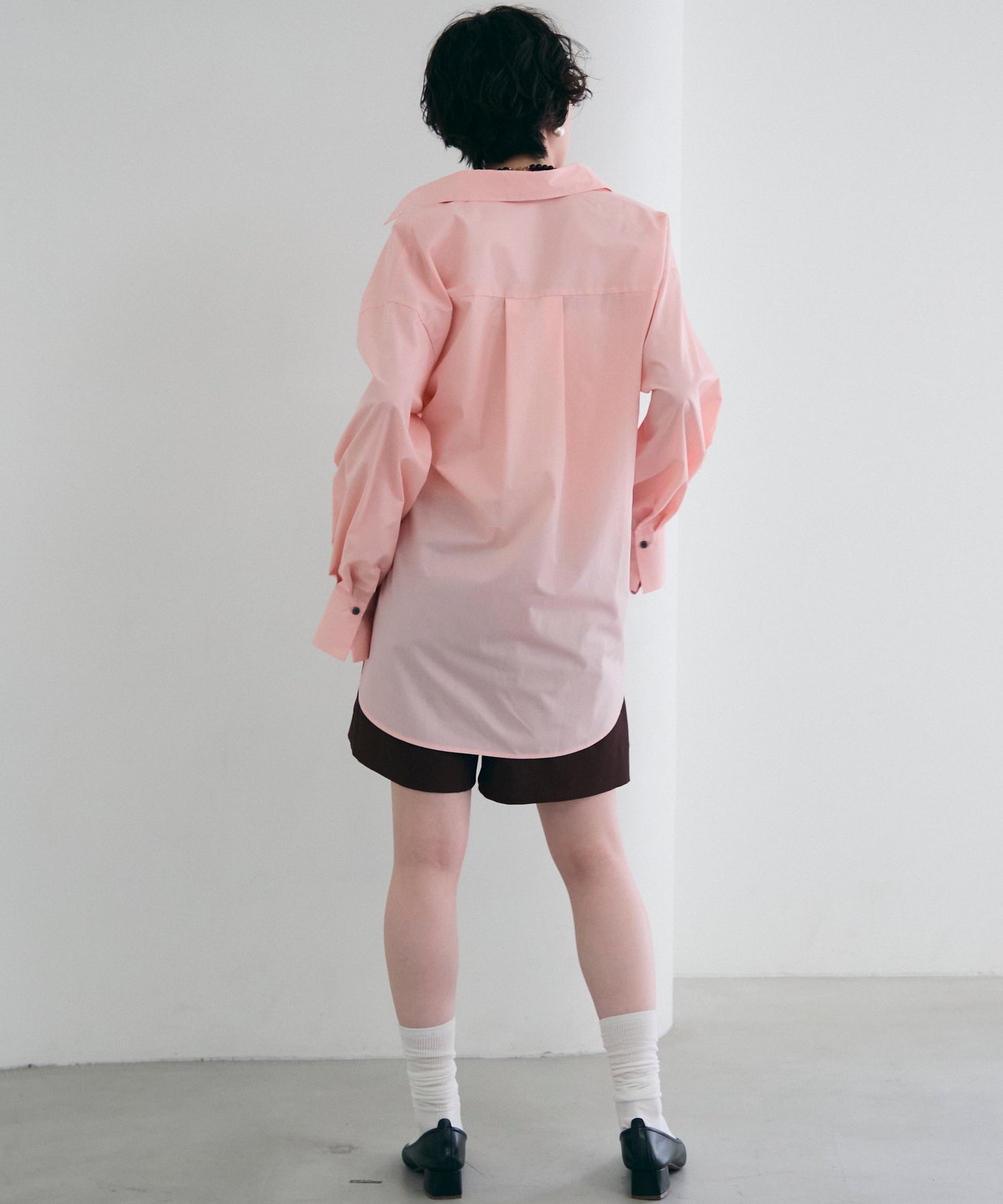 2wayベーシックルーズシャツ