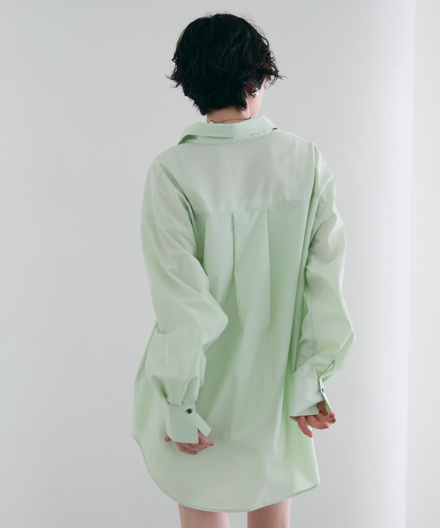 2wayベーシックルーズシャツ