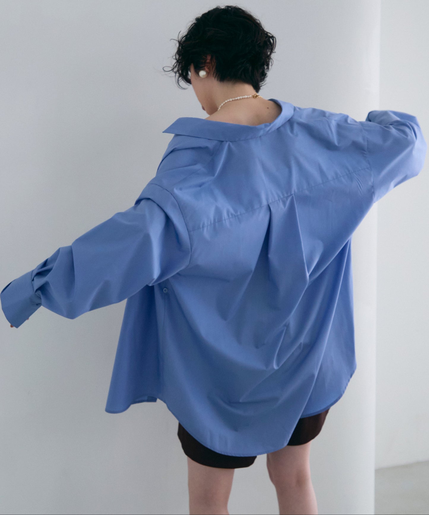 2wayベーシックルーズシャツ