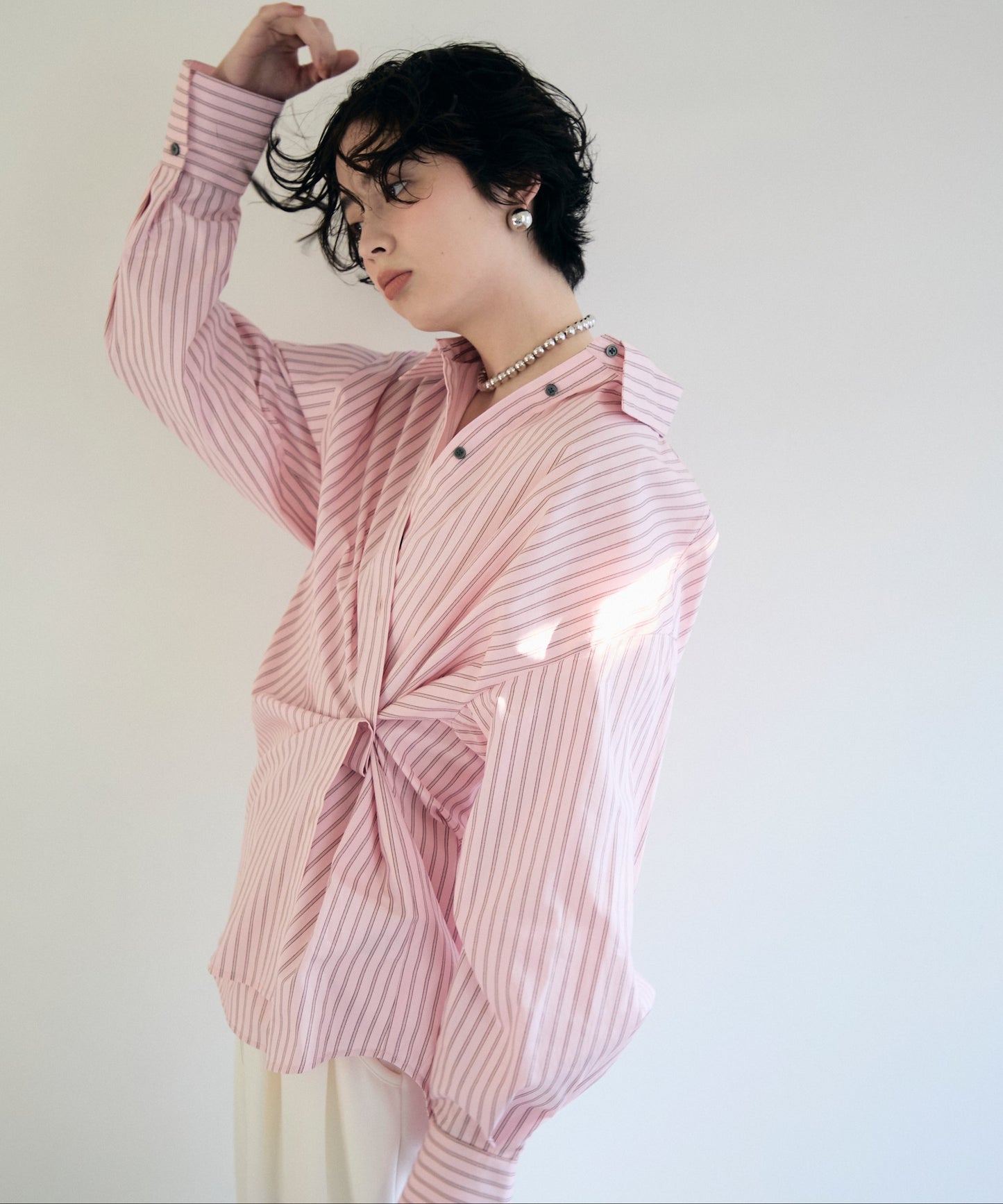 2wayベーシックルーズシャツ