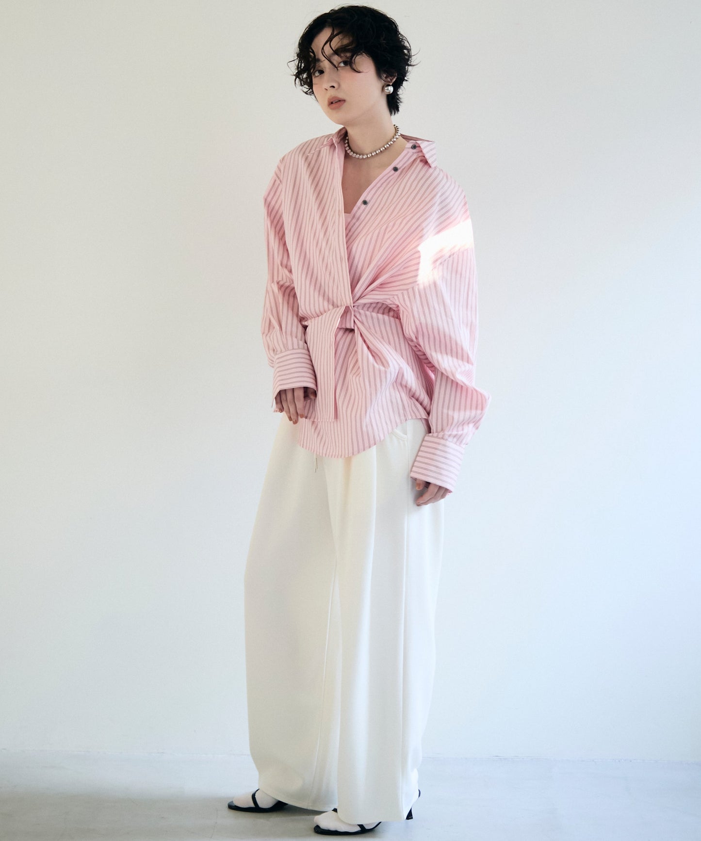 2wayベーシックルーズシャツ