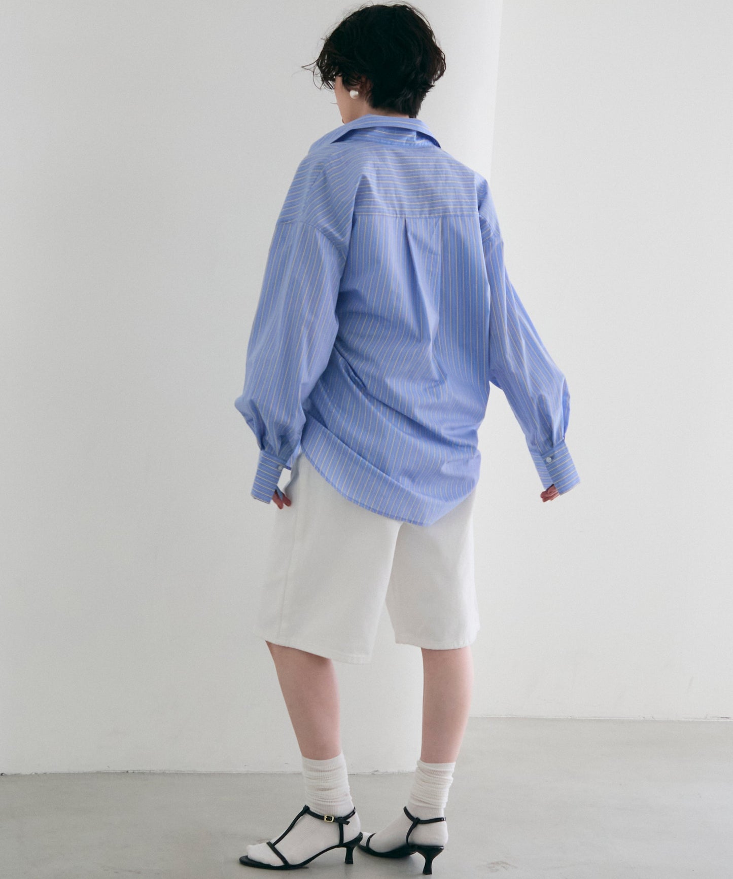 2wayベーシックルーズシャツ