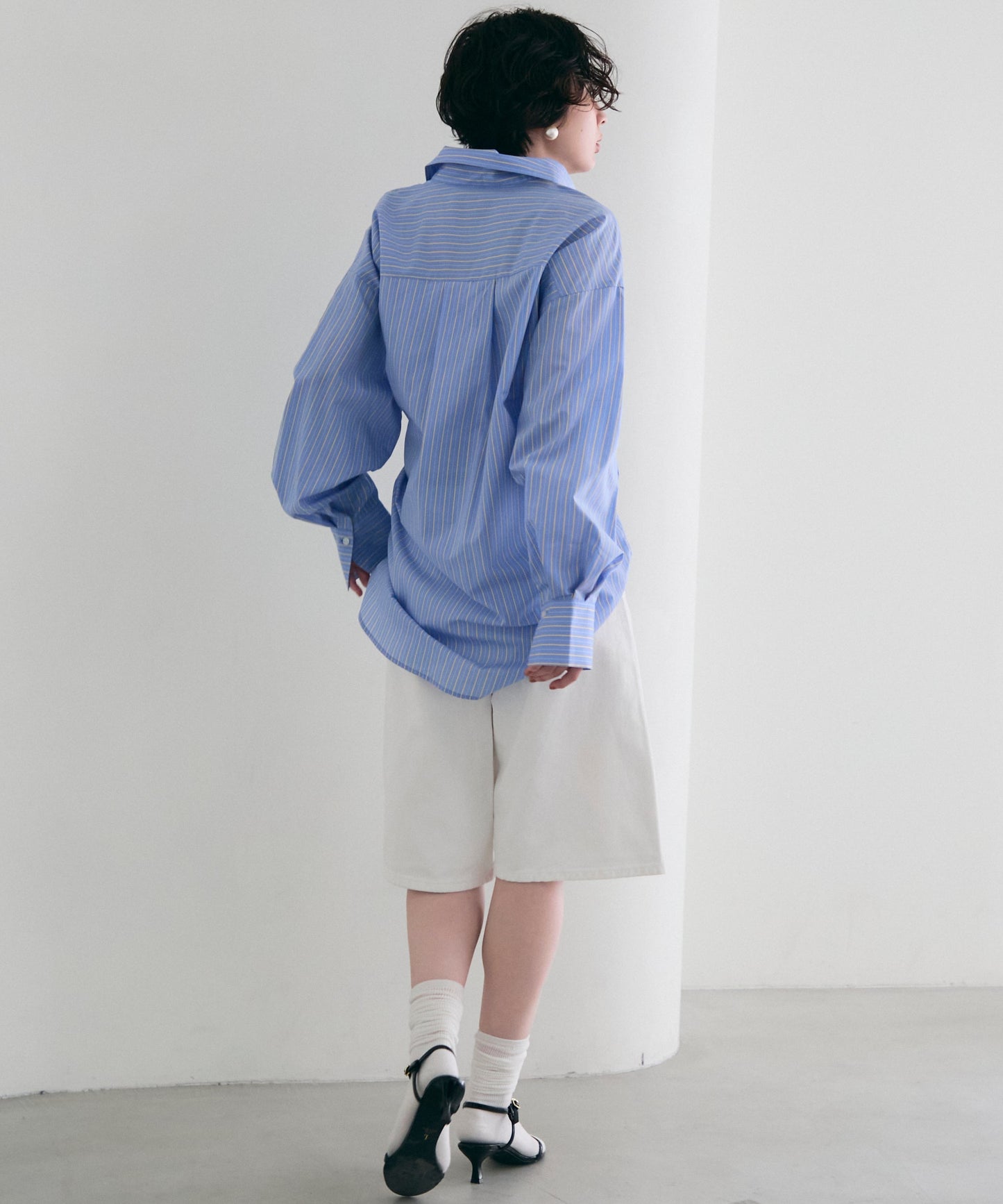 2wayベーシックルーズシャツ