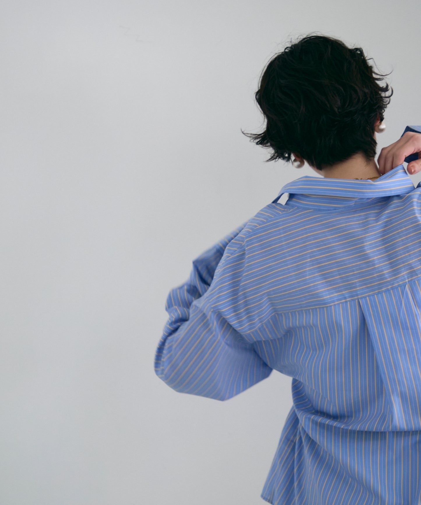 2wayベーシックルーズシャツ