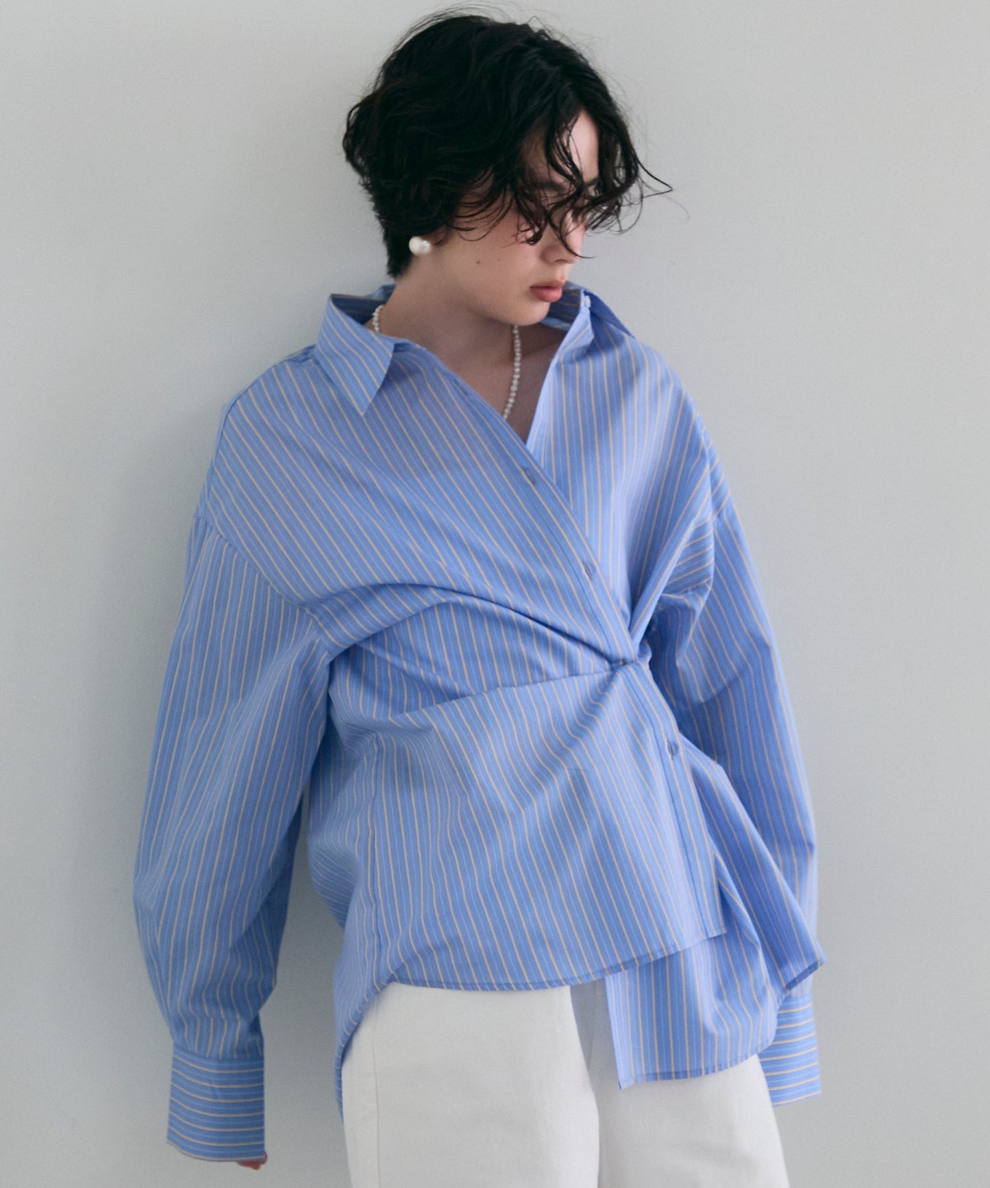 2wayベーシックルーズシャツ