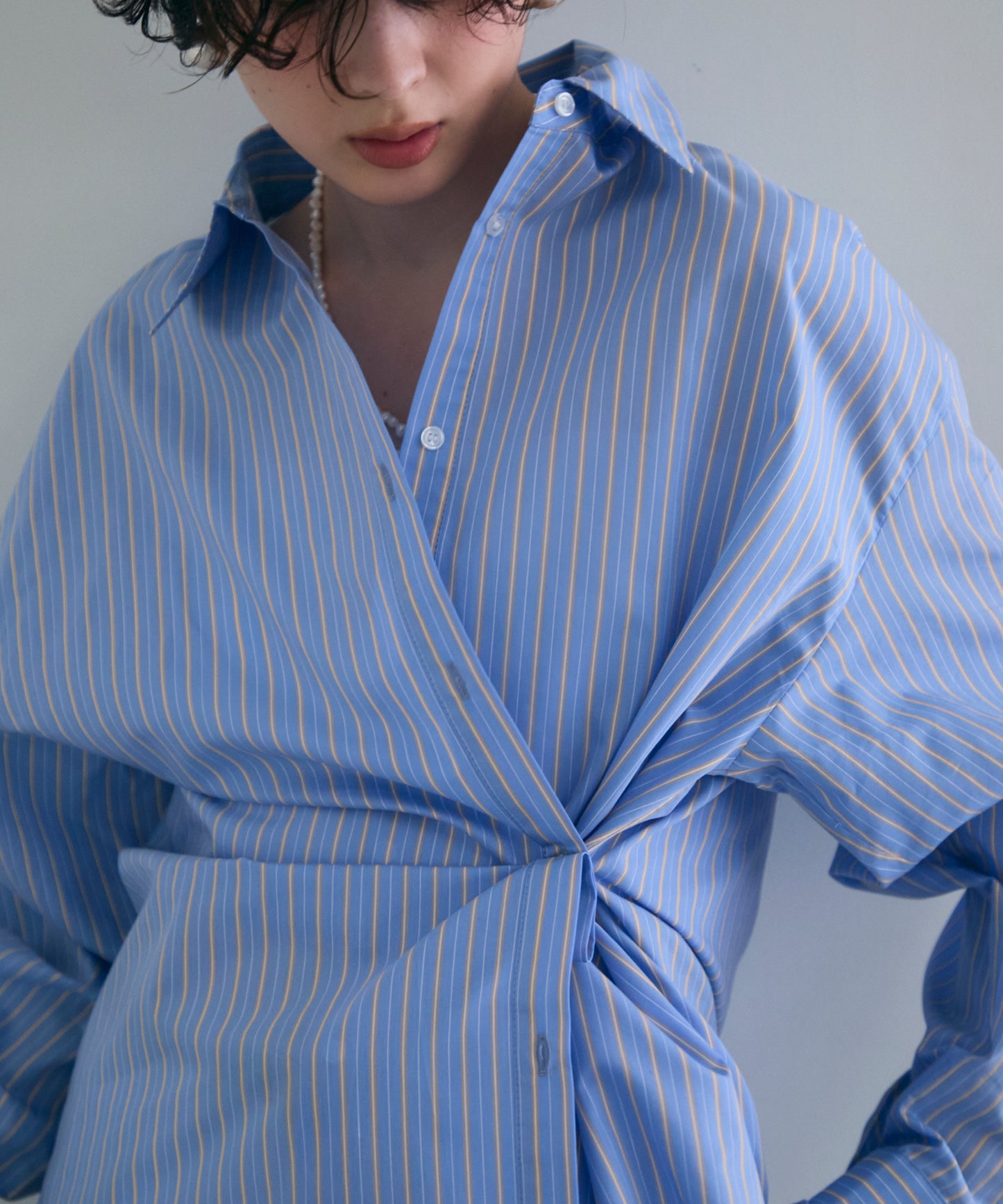 2wayベーシックルーズシャツ