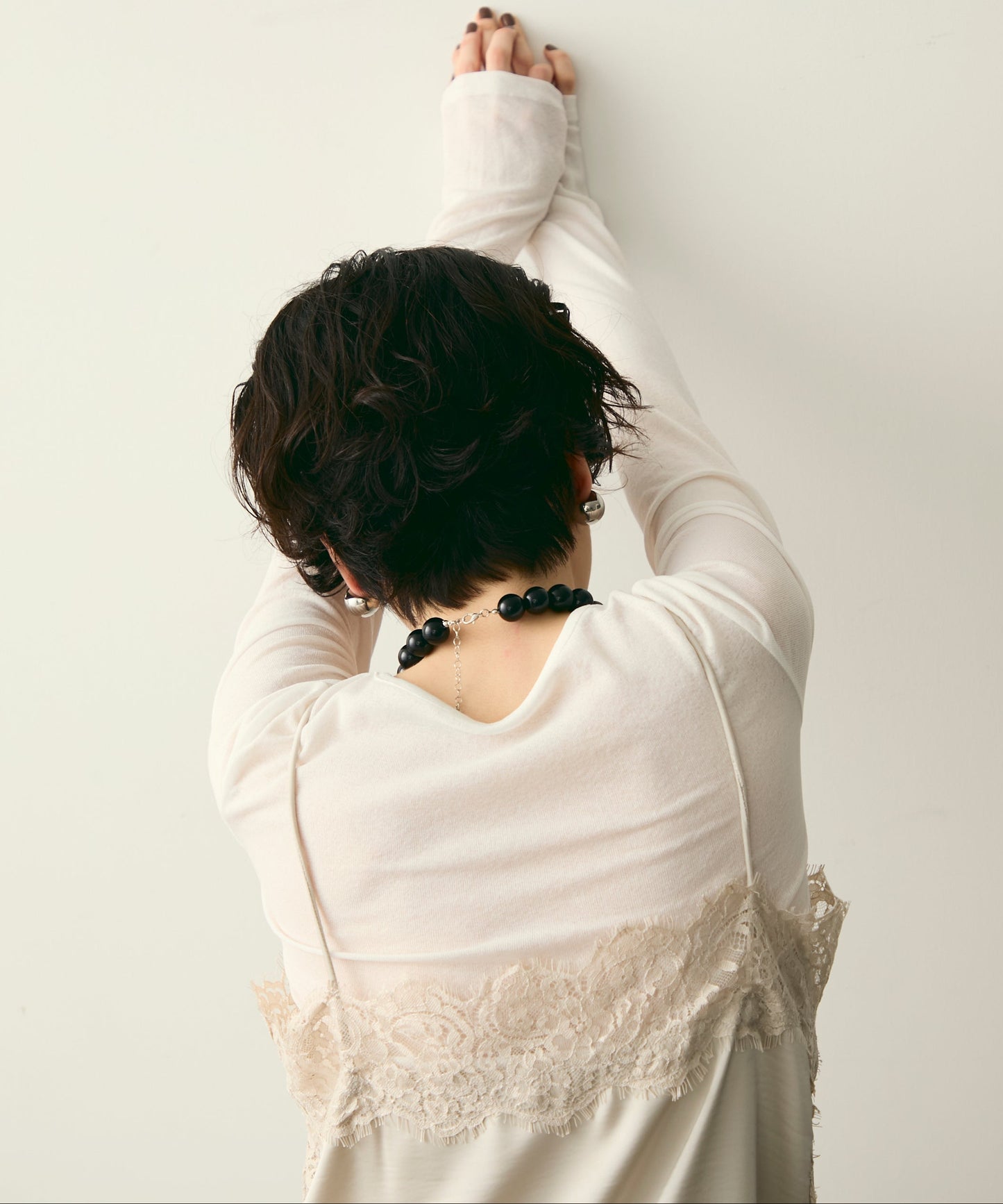 ケミカルレースサテンキャミソール