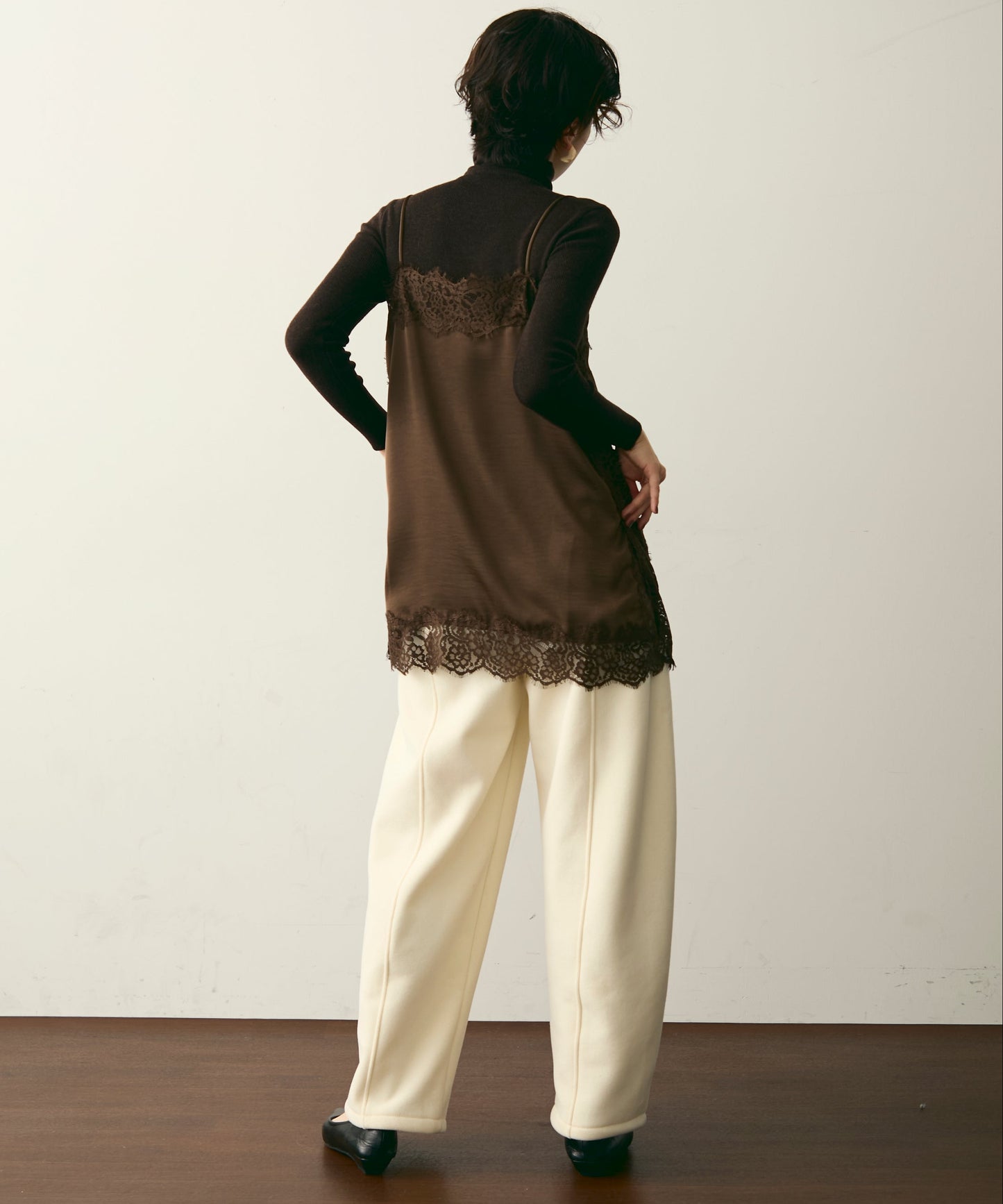 ケミカルレースサテンキャミソール