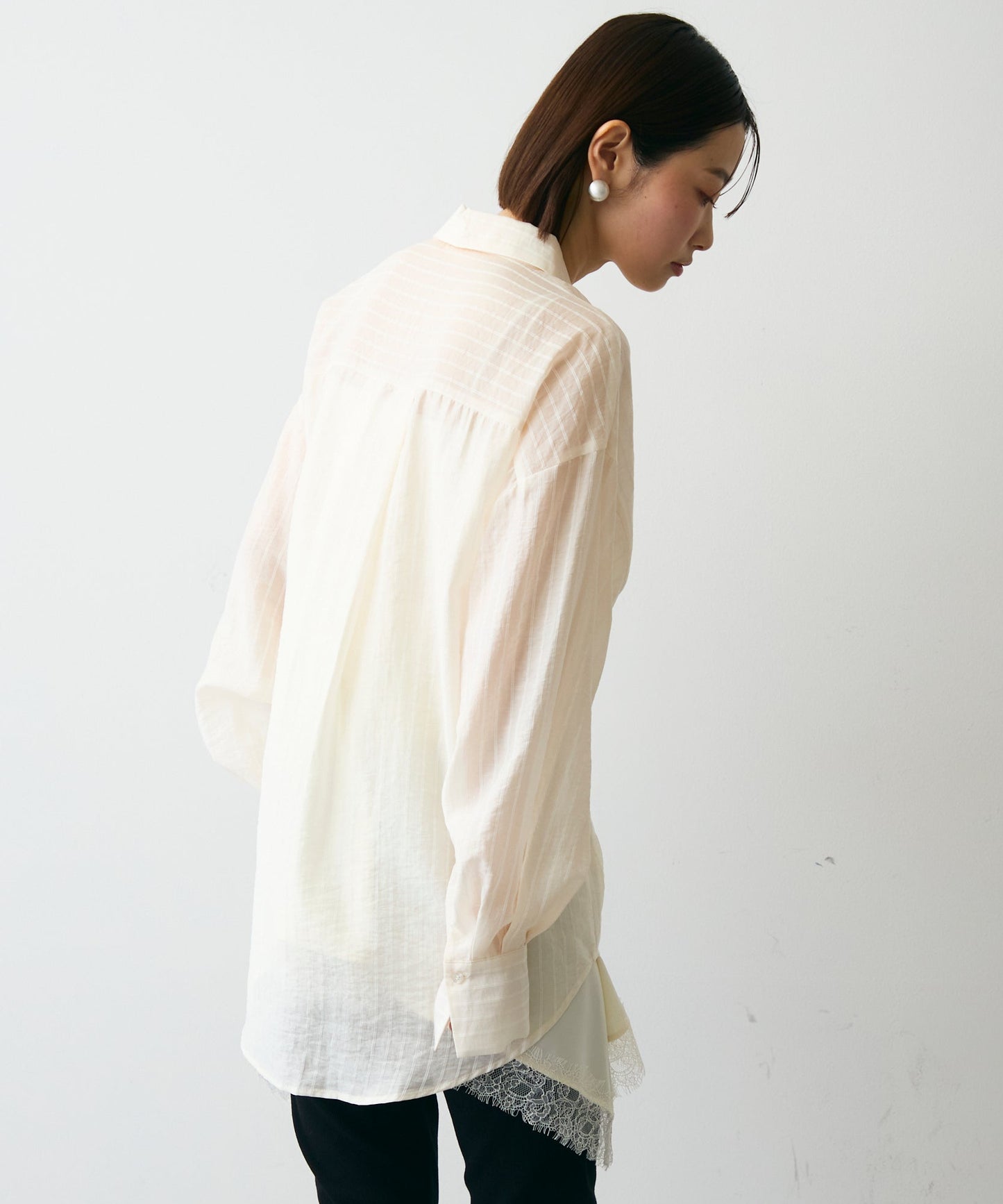 シアーストライプ2WAYシャツ