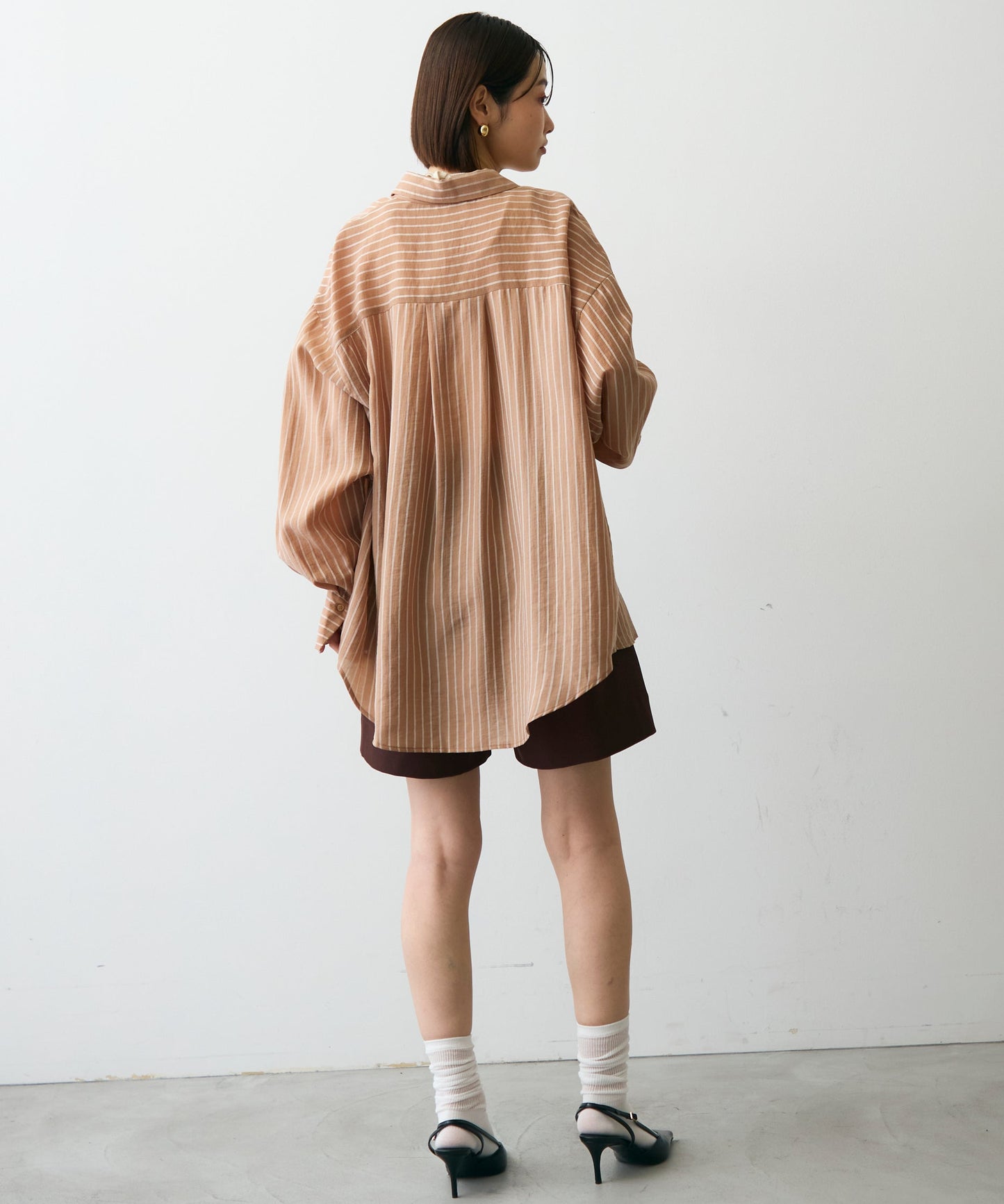 シアーストライプ2WAYシャツ