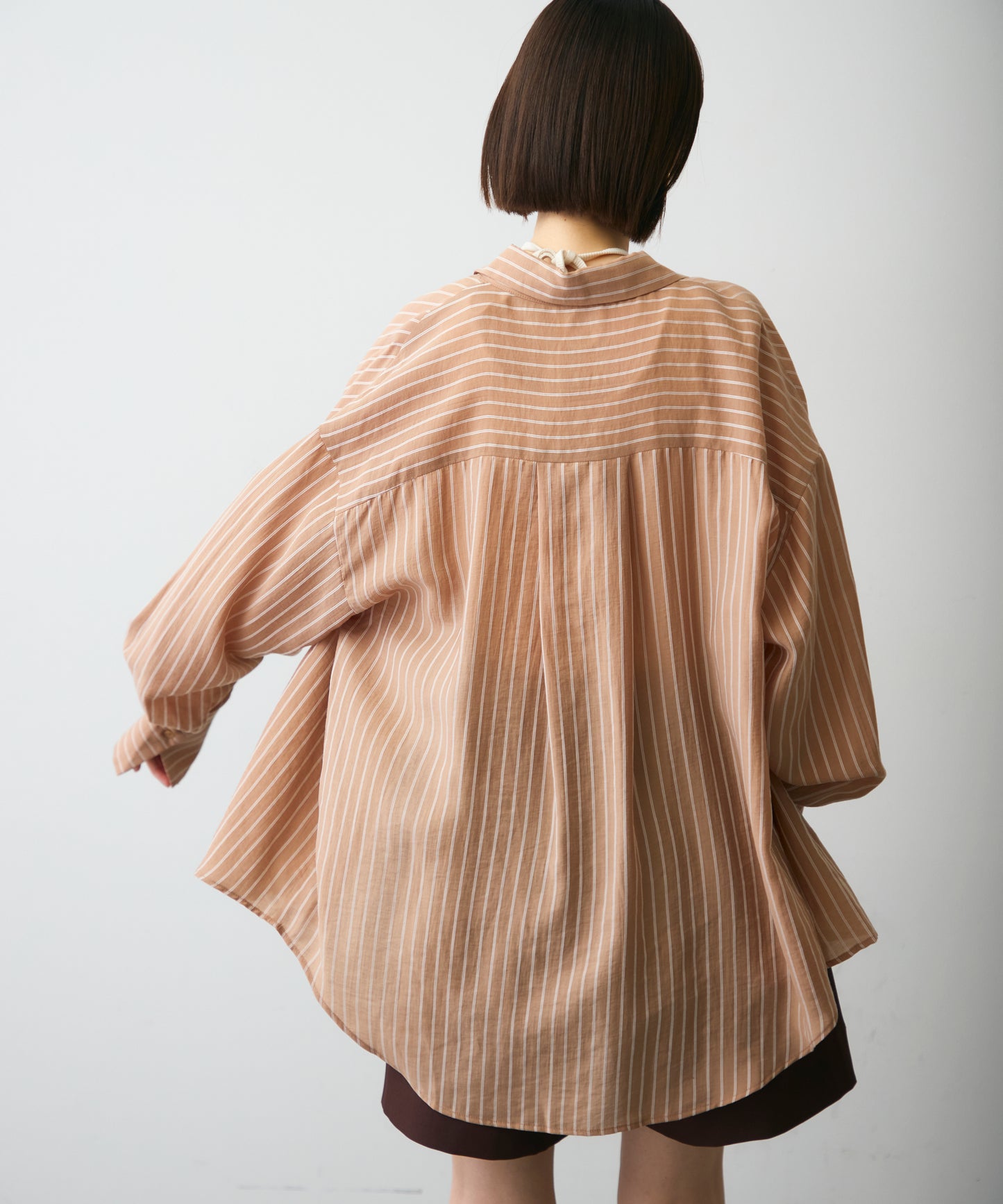 シアーストライプ2WAYシャツ
