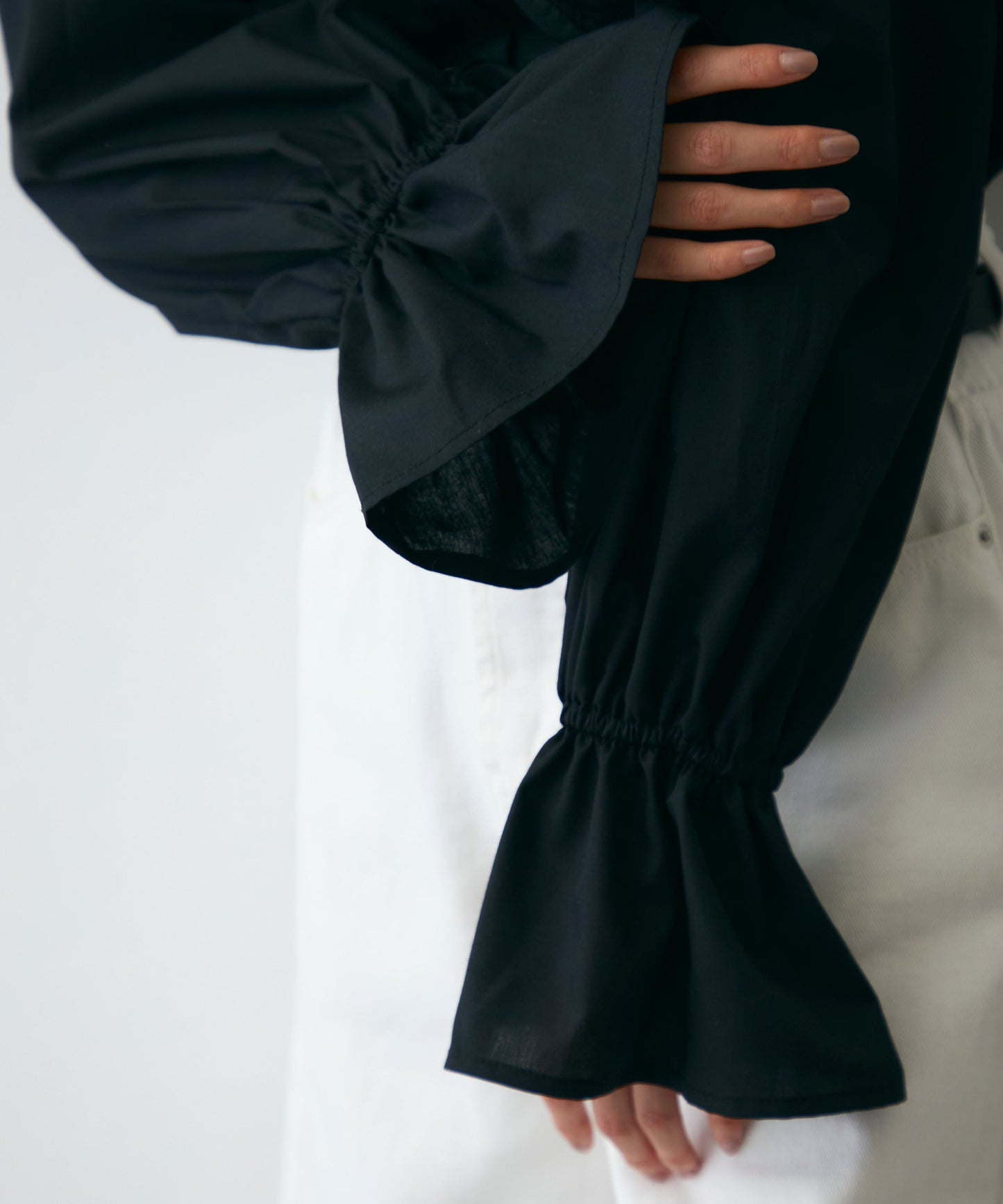 レースビッグカラーブラウス