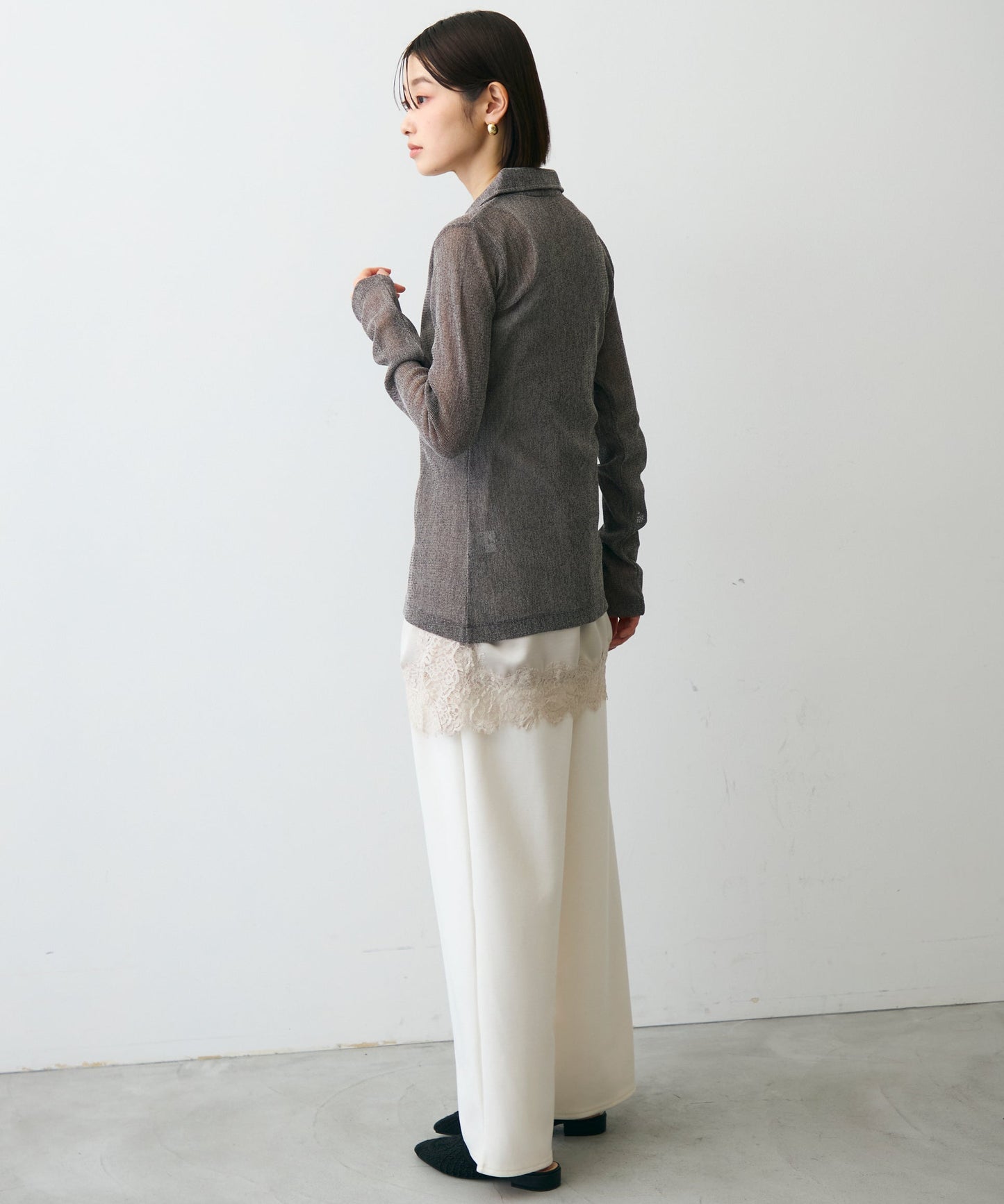 メッシュシャツカーディガン