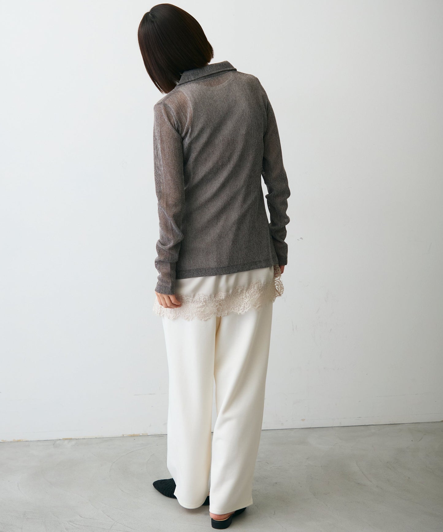 メッシュシャツカーディガン