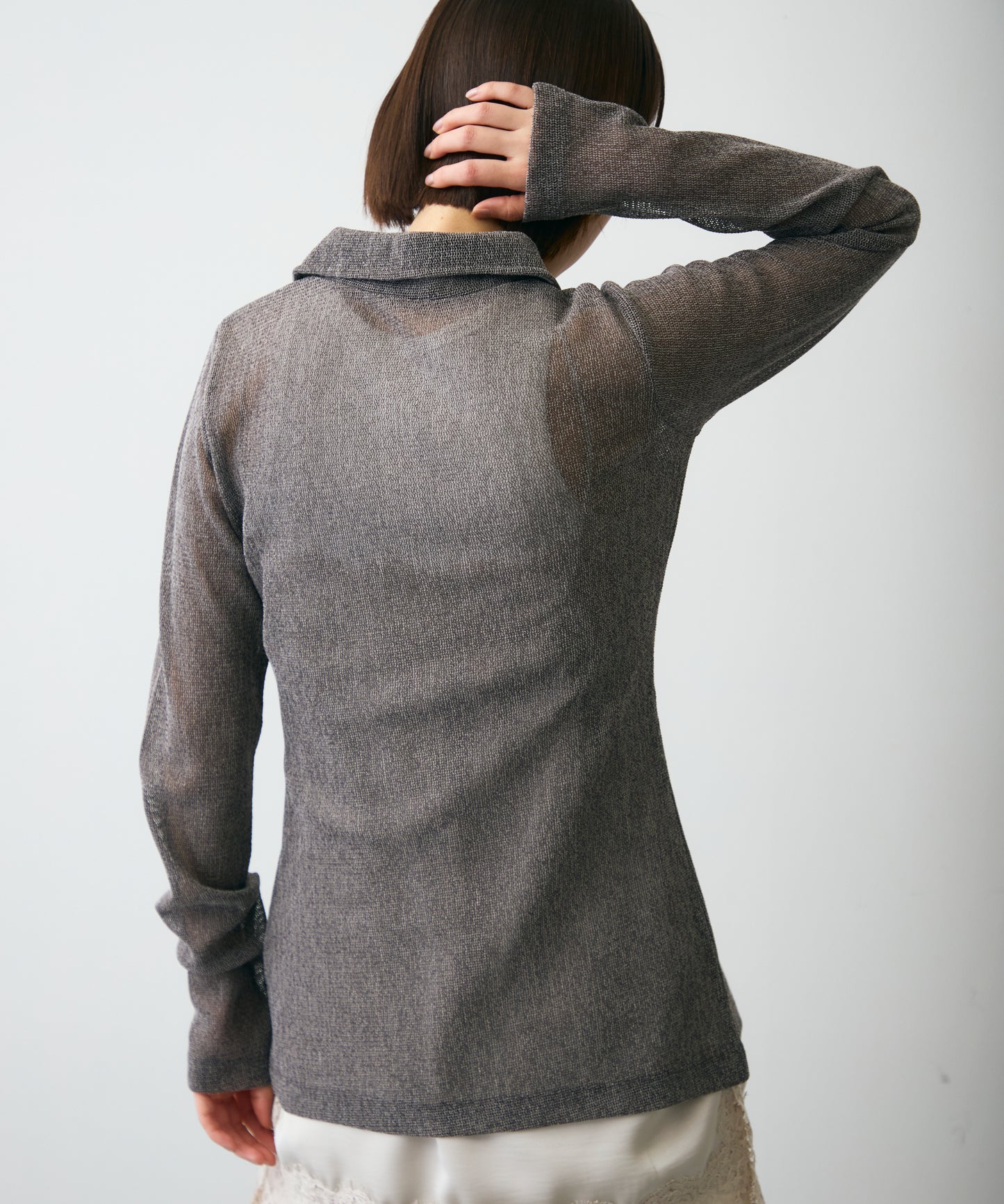 メッシュシャツカーディガン