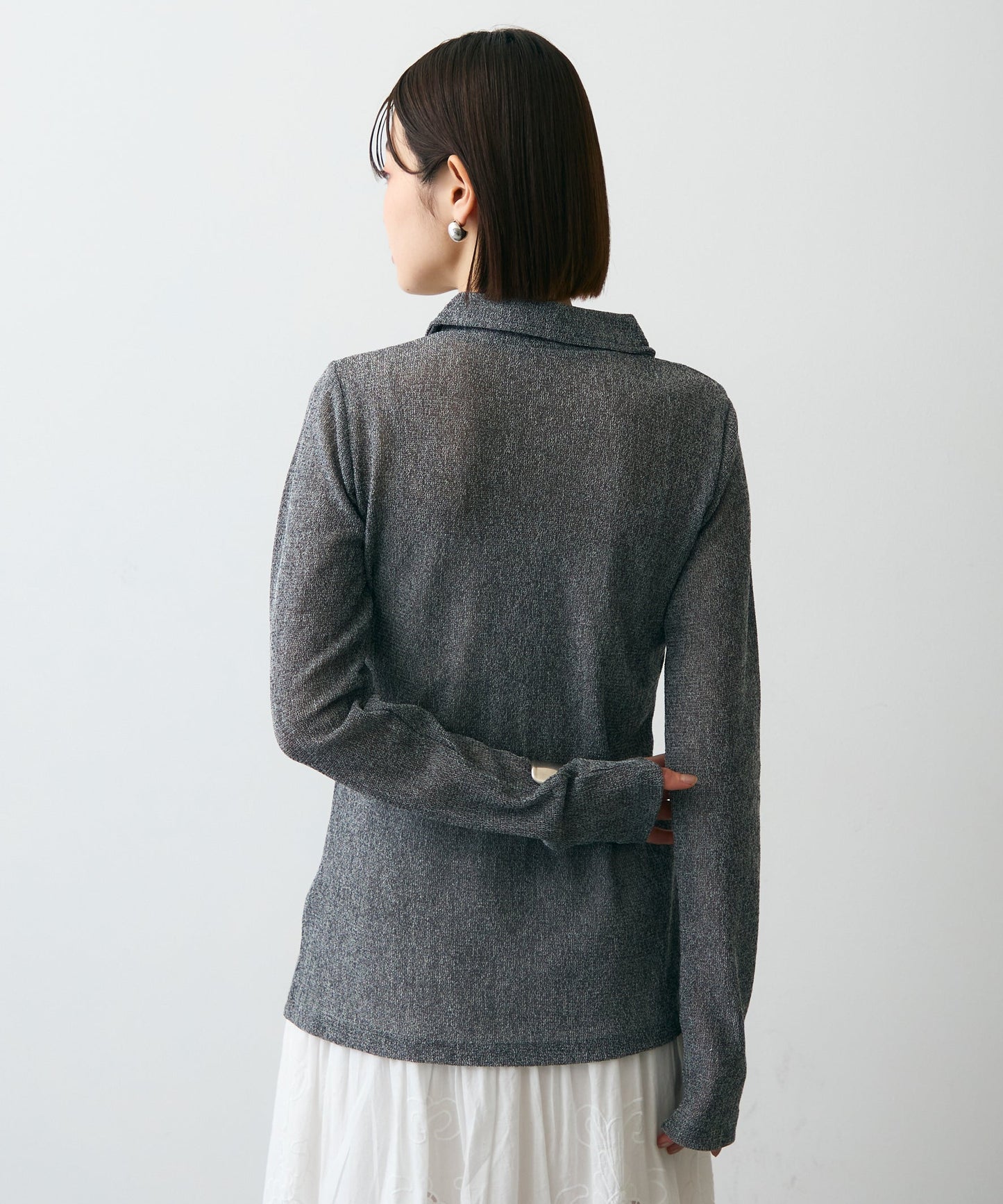 メッシュシャツカーディガン