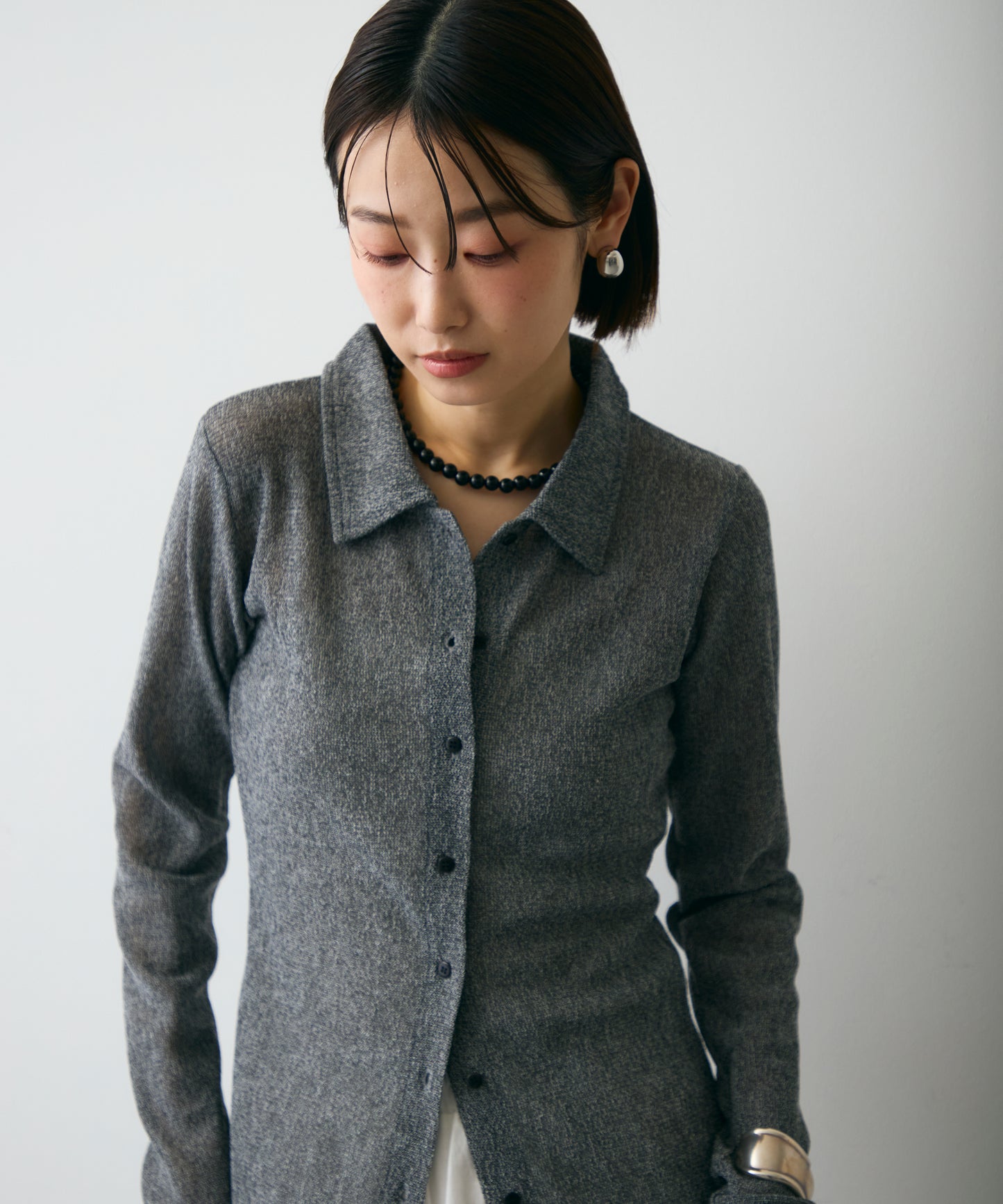 メッシュシャツカーディガン