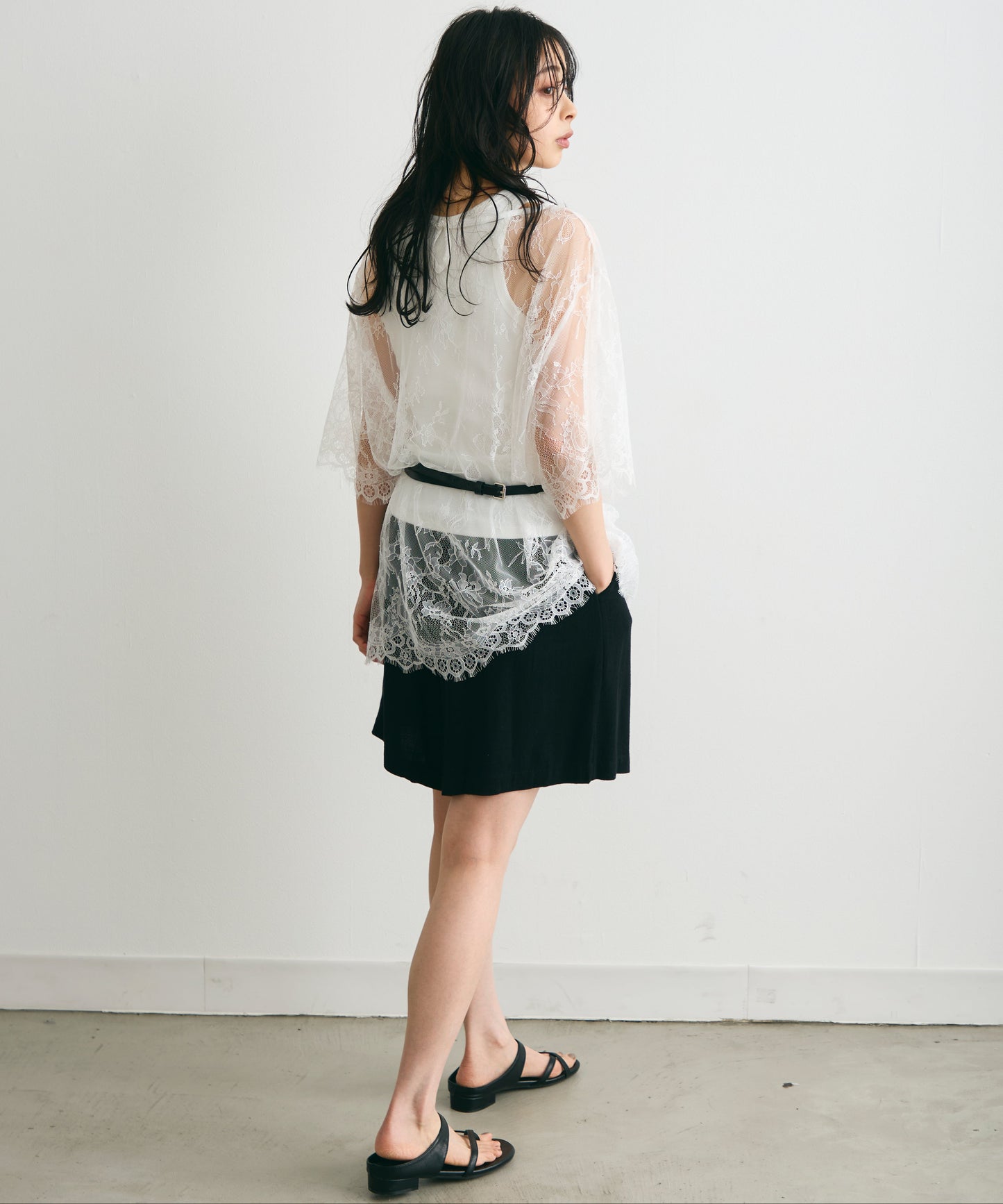 レースオーバーTシャツ